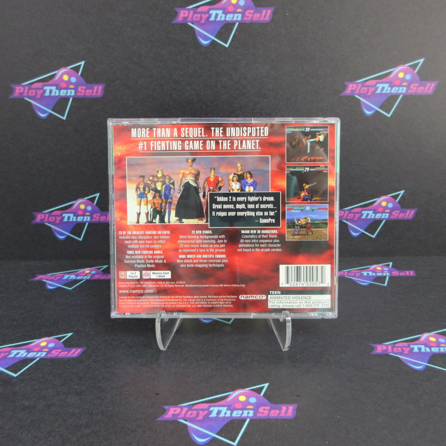 Tekken 2 PS1 PlayStation 1 Greatest Hits + Reg Card - Like New