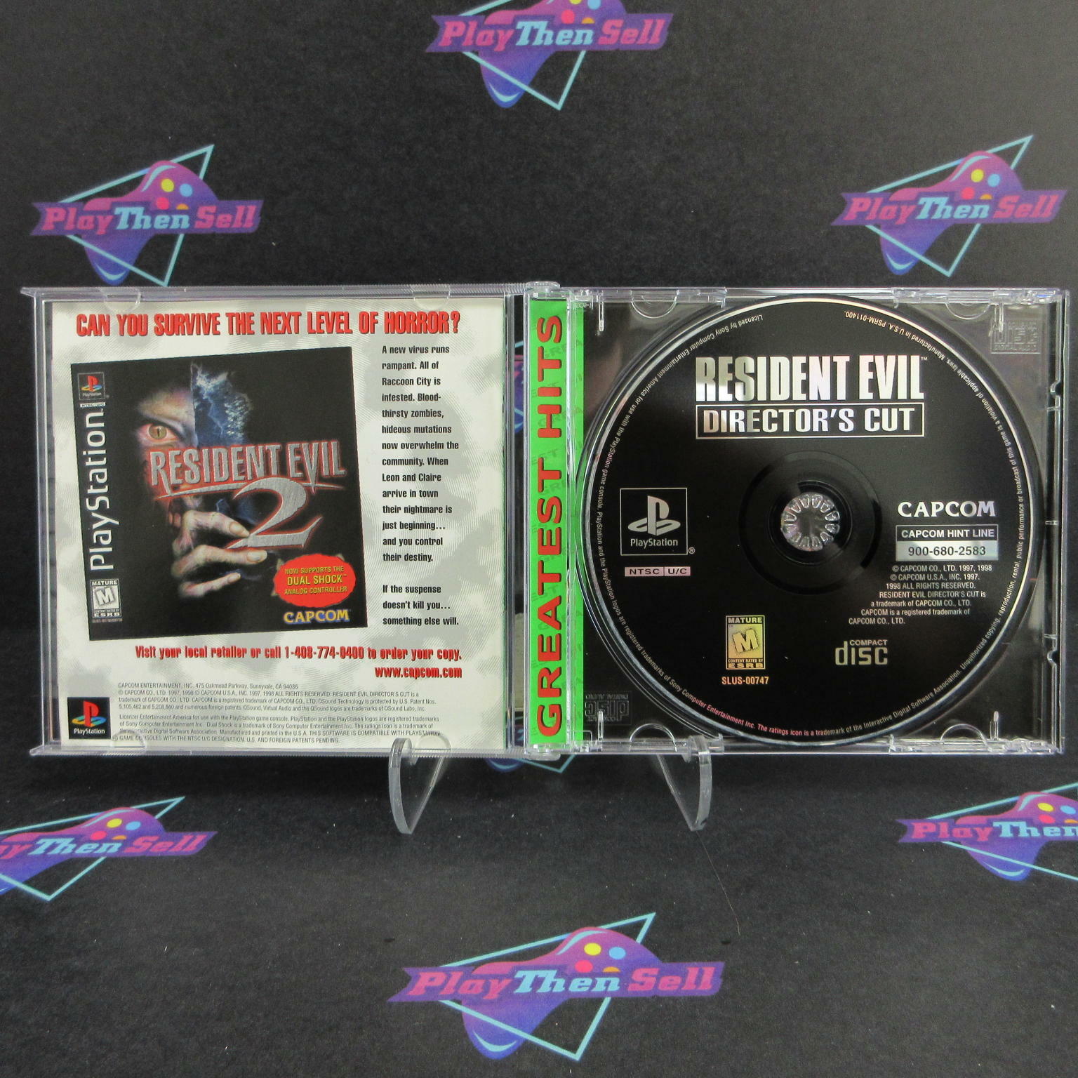 Resident Evil Director's Cut PS1 PlayStation 1 GH + Reg Card - Like New