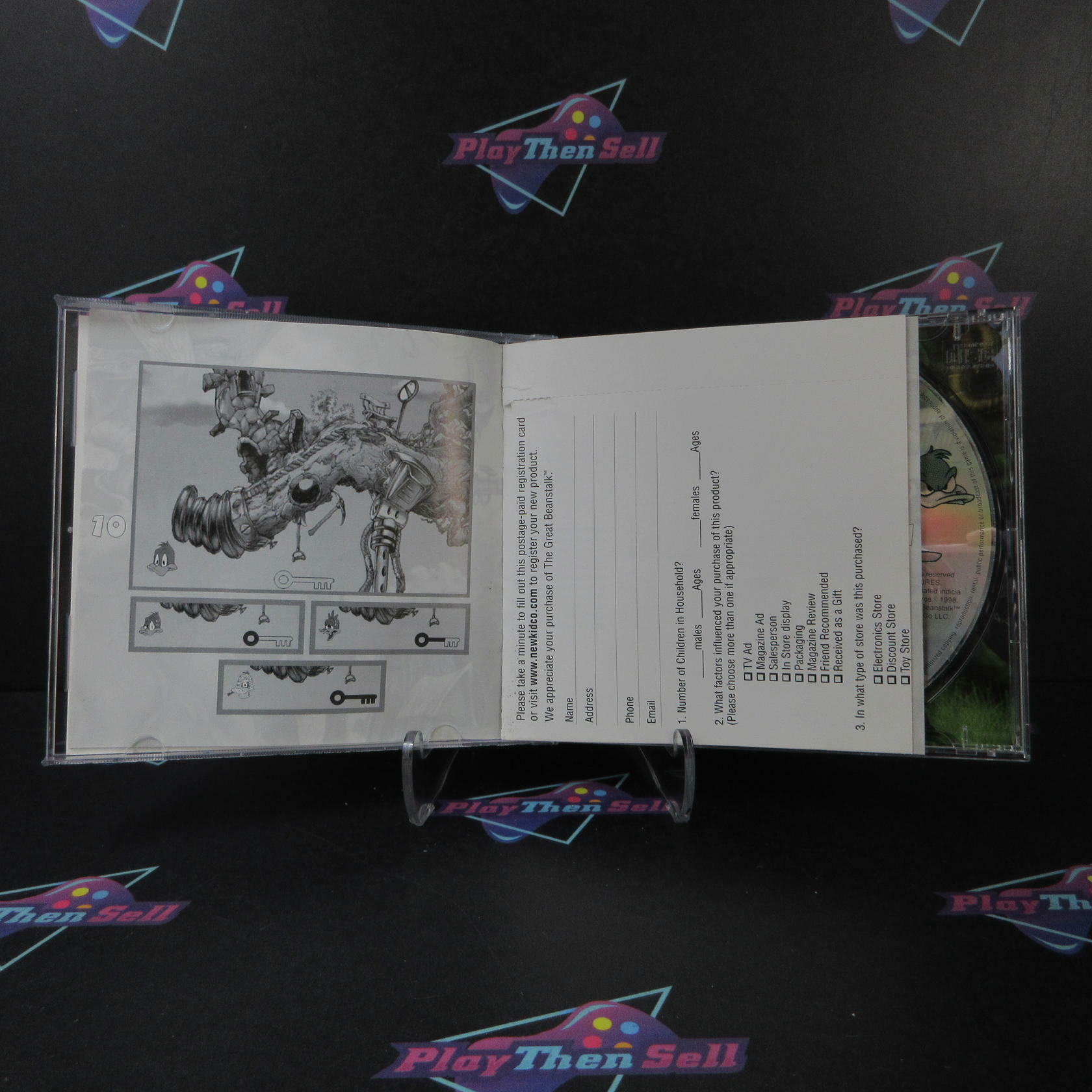 Tiny Toon Adventures The Great Beanstalk + Reg Card PS1 PlayStation 1 MD CIB - Very Good