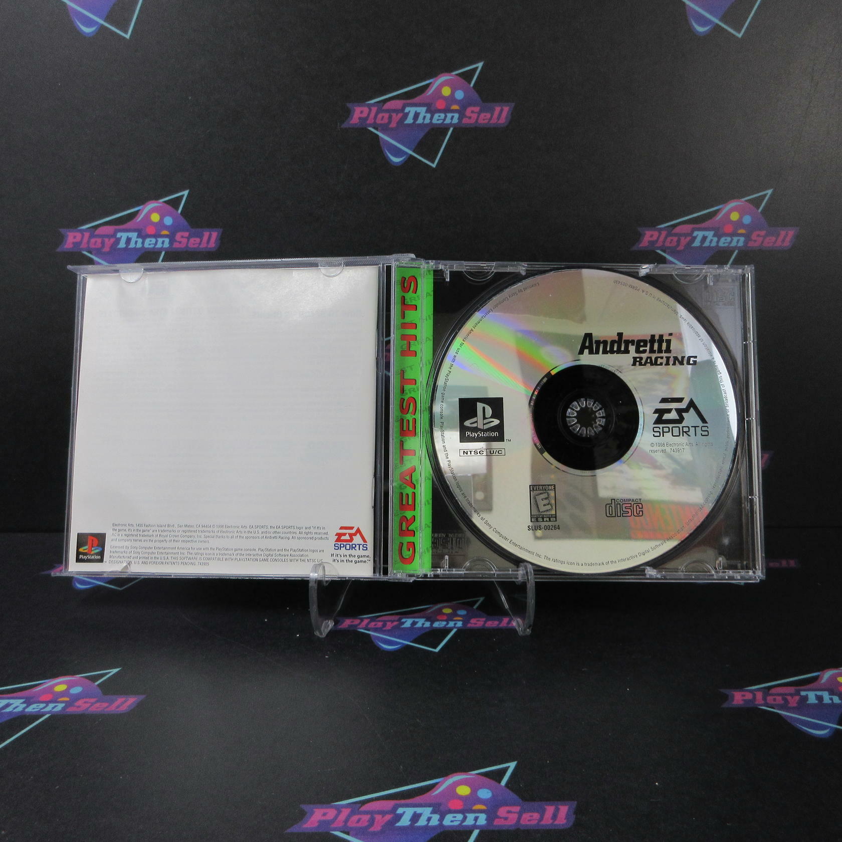 Andretti Racing GH + Reg Card PS1 PlayStation 1 MD/DD Complete CIB - Very Good