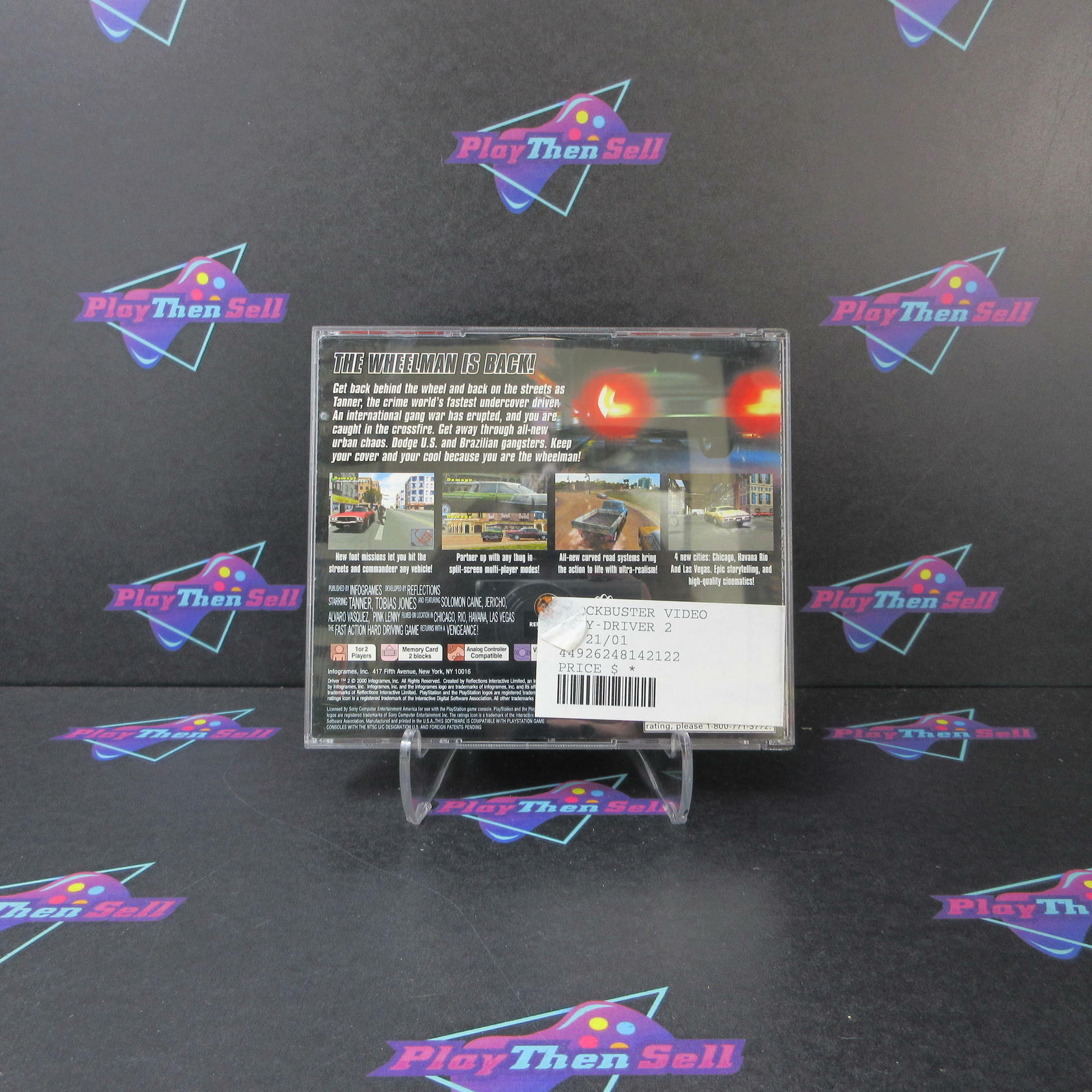 Driver 2 + Reg Card PS1 PlayStation 1 CS/DD Complete CIB - Very Good
