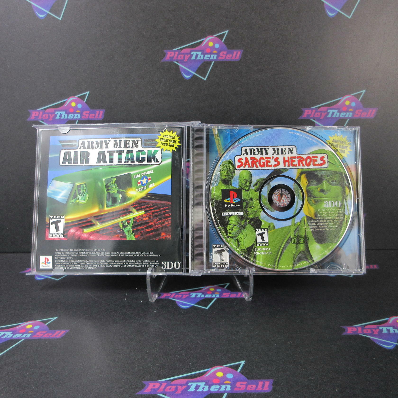 Army Men Sarges Heroes PS1 PlayStation 1 + Reg Card - Like New