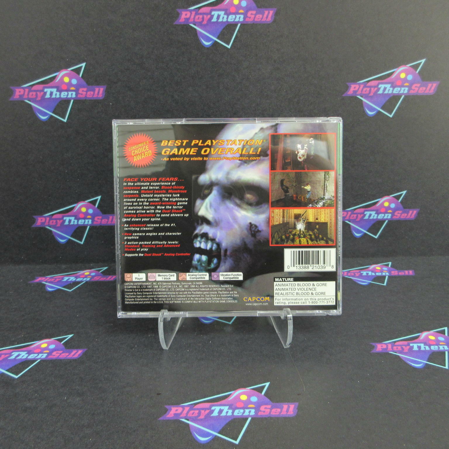 Resident Evil Director's Cut PS1 PlayStation 1 GH + Reg Card - Like New