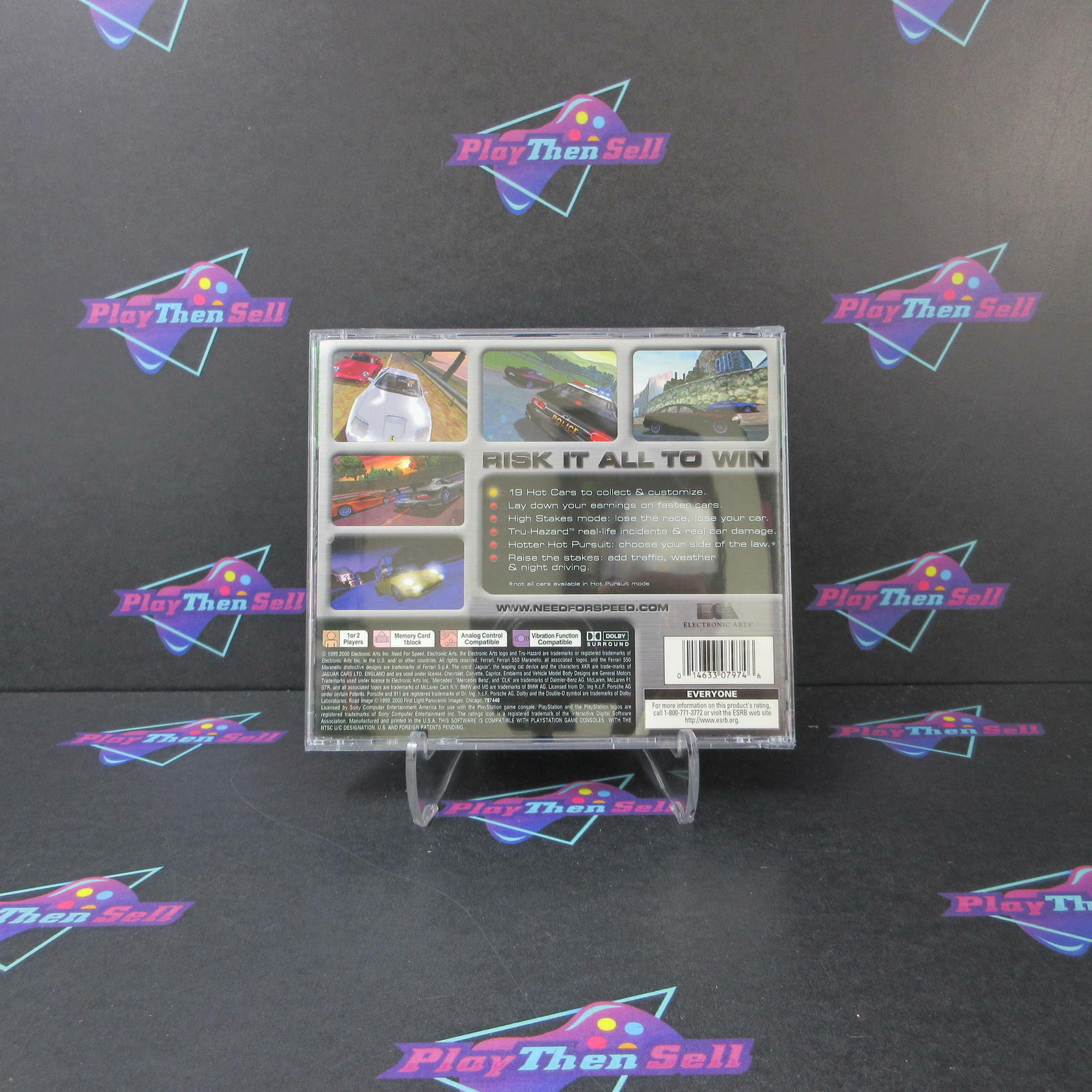 Need For Speed 4 High Stakes GH + Reg Card PS1 PlayStation 1 MD Complete CIB - Very Good