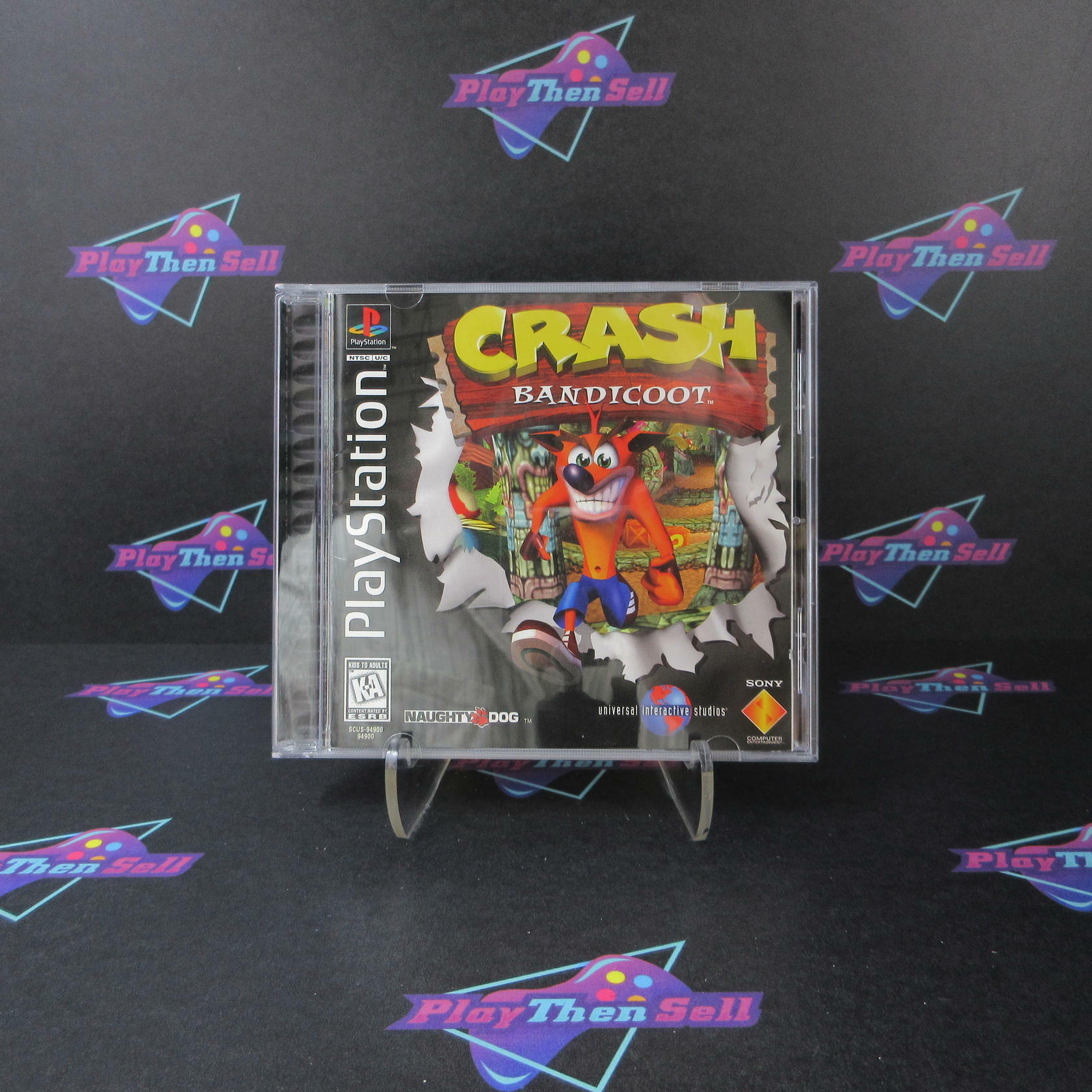 Crash Bandicoot PS1 PlayStation 1 Orange Disc + Reg Card - Like New