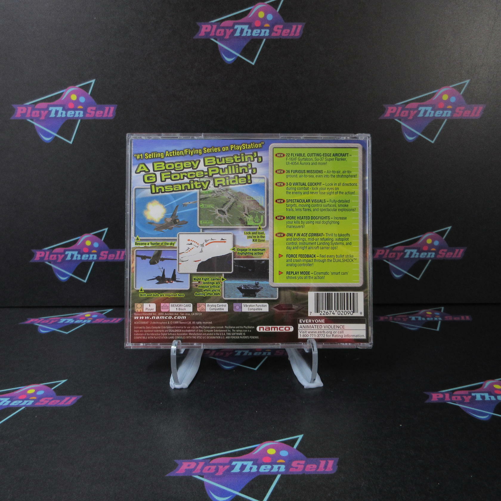 Ace Combat 3 Electrosphere PS1 PlayStation 1 + Reg Card - Like New