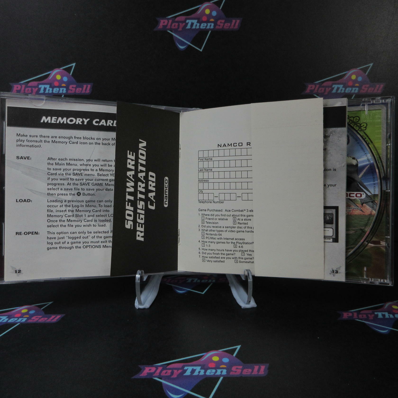 Ace Combat 3 Electrosphere PS1 PlayStation 1 + Reg Card - Like New