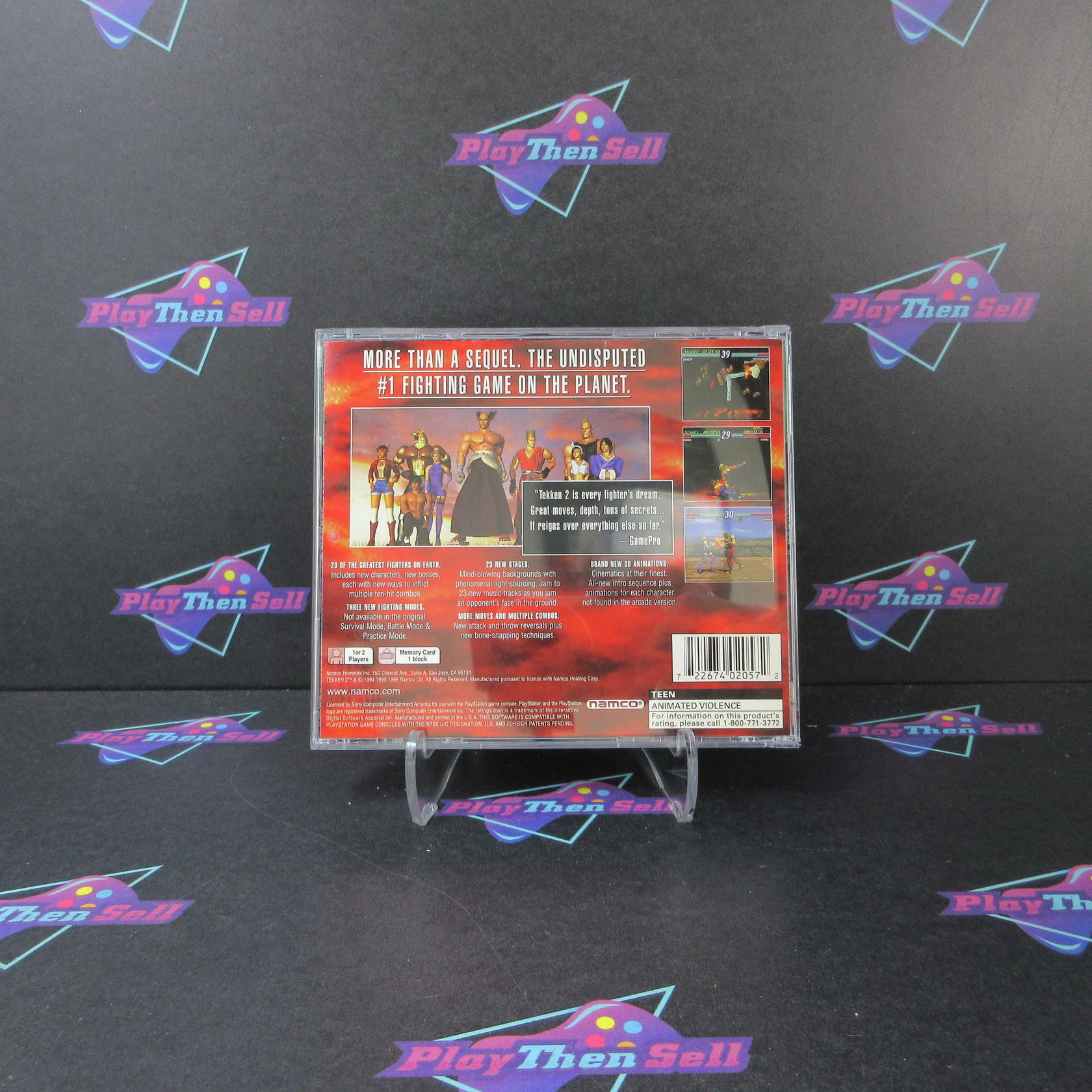 Tekken 2 GH + Reg Card PS1 PlayStation 1 MD Complete CIB - Very Good