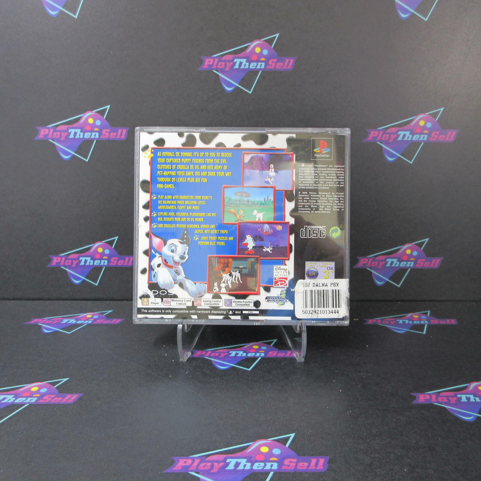 102 Dalmatians Puppies to the Rescue PAL + Reg Card PS1 PlayStation 1 CS CIB - Very Good