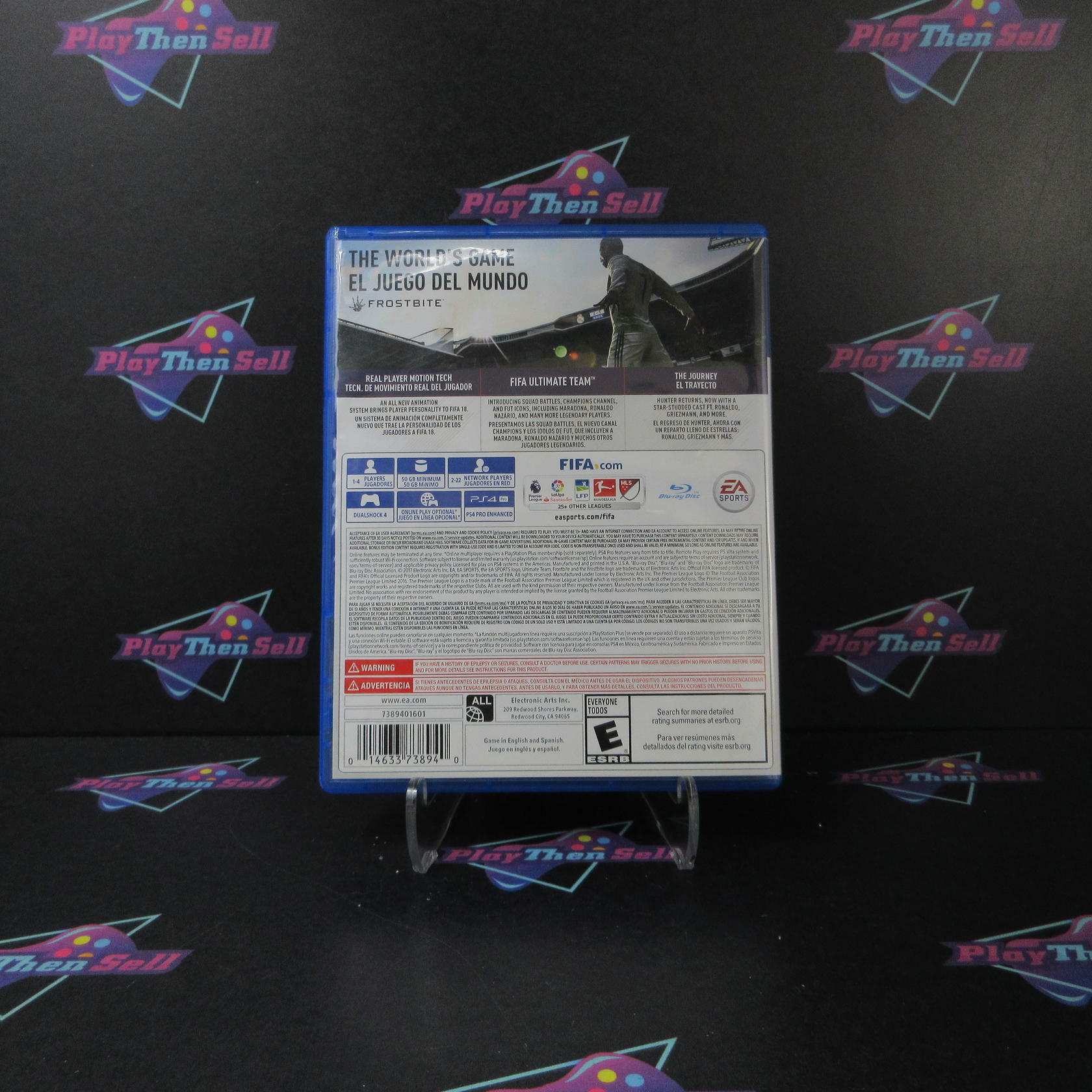 FIFA 18 PS4 PlayStation 4 AD Complete CIB - Very Good