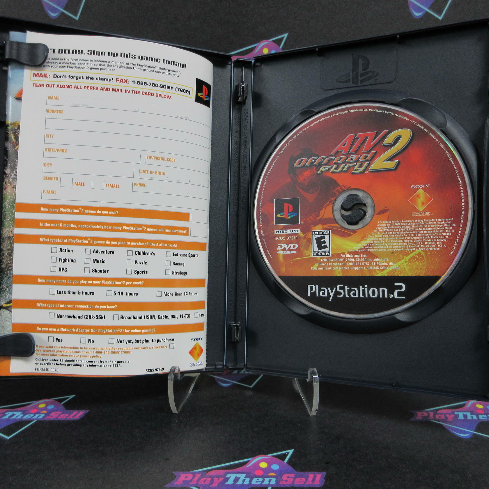 ATV Offroad Fury 2 PS2 PlayStation 2 + Reg Card - Like New