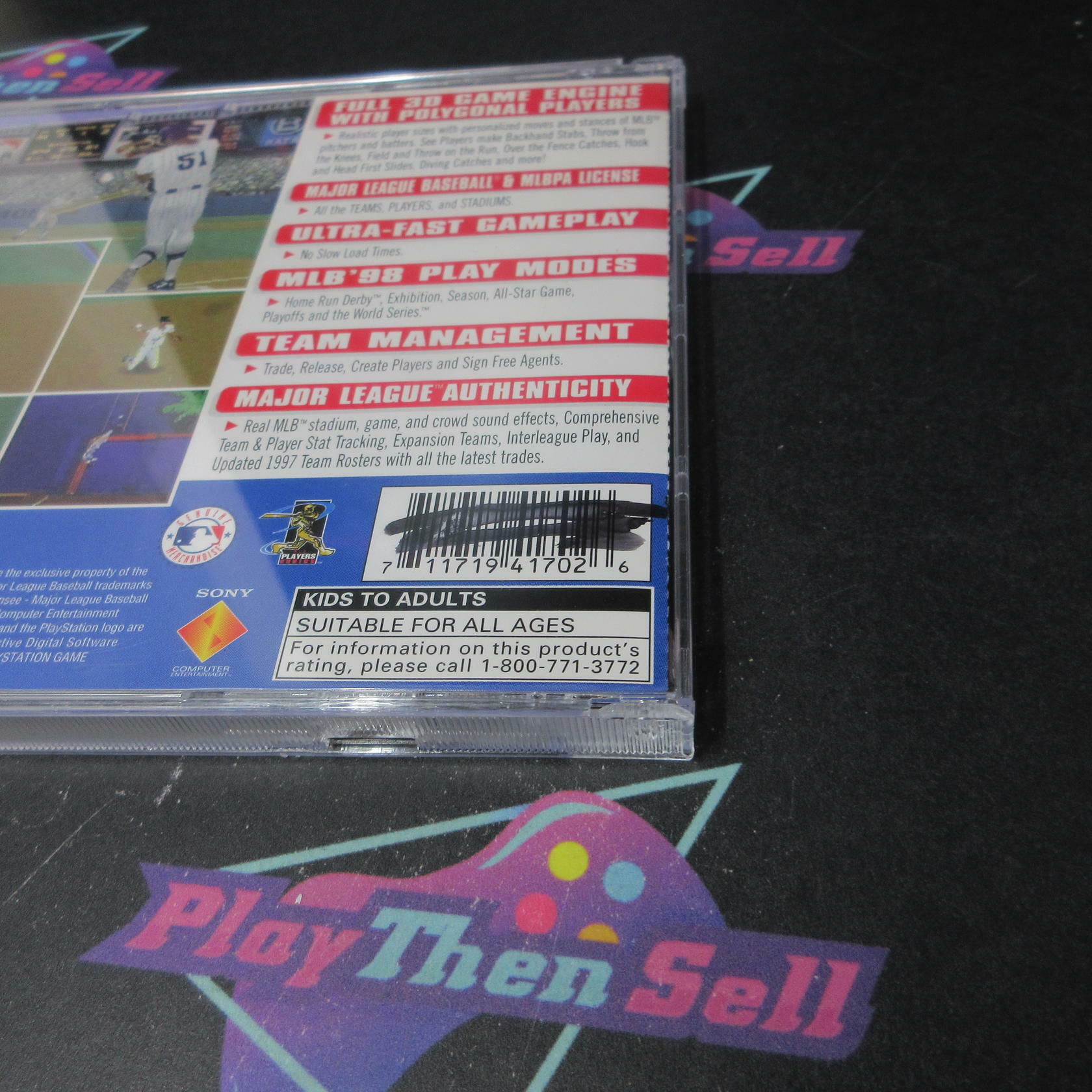 MLB '98 PS1 PlayStation 1 AD Complete CIB - Very Good