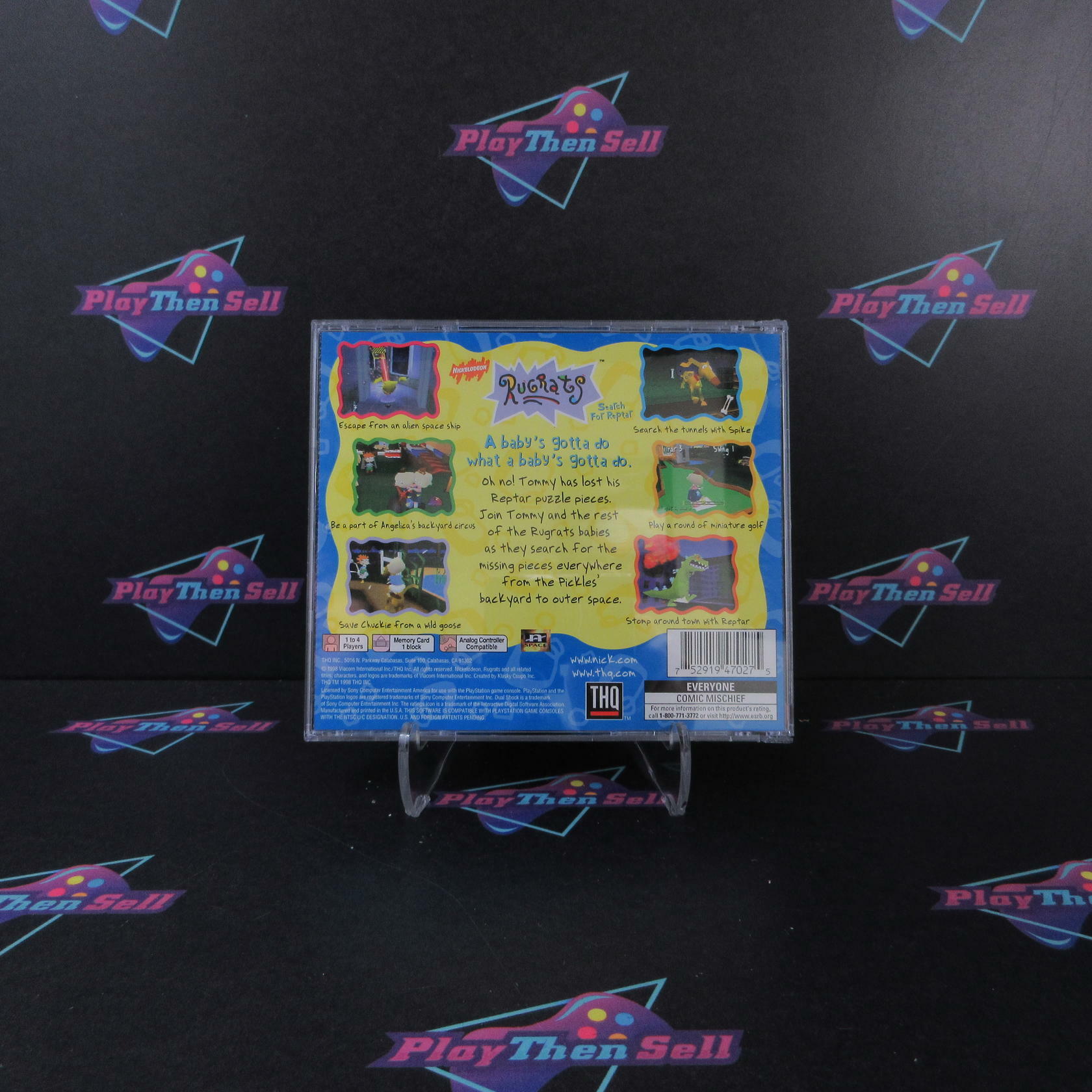 Rugrats Search for Reptar PS1 Playstation 1 MD Complete CIB - Very Good