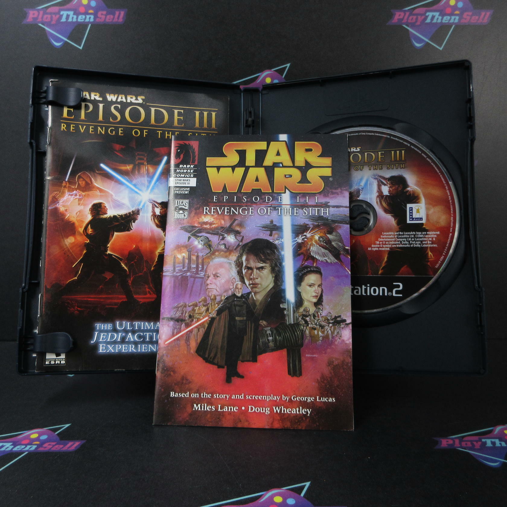 Star Wars Episode III Revenge of the Sith PS2 PlayStation 2 + Reg Card/Comic - Like New
