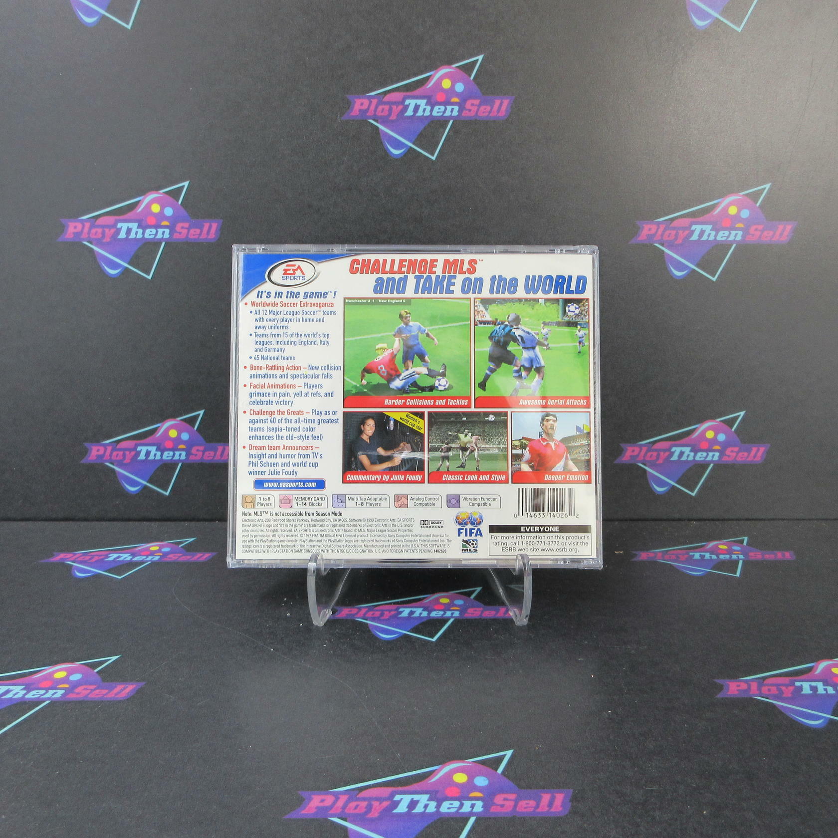 FIFA 2000 Major League Soccer + Reg Card PS1 PlayStation 1 MD Complete CIB - Very Good