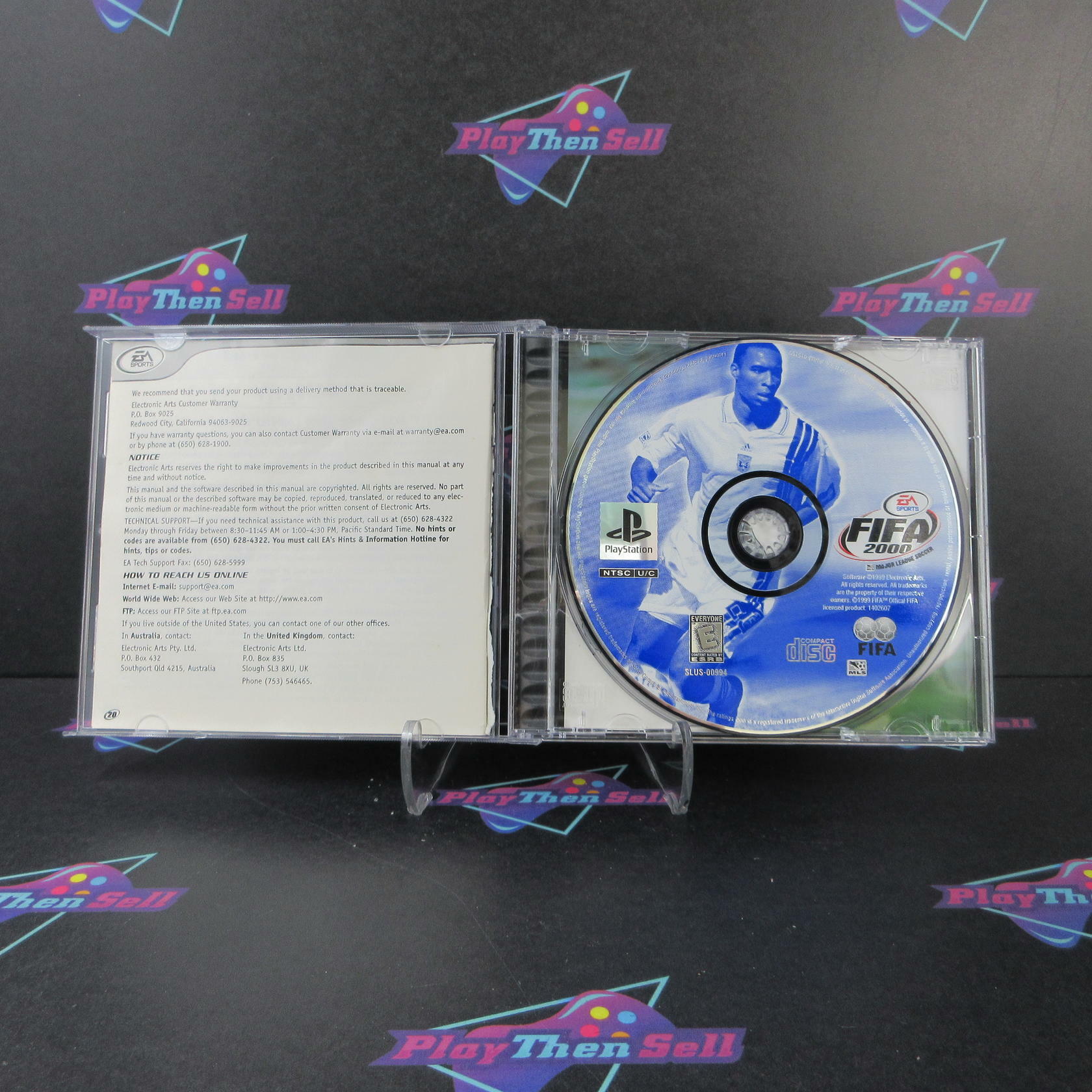 FIFA 2000 Major League Soccer + Reg Card PS1 PlayStation 1 MD Complete CIB - Very Good