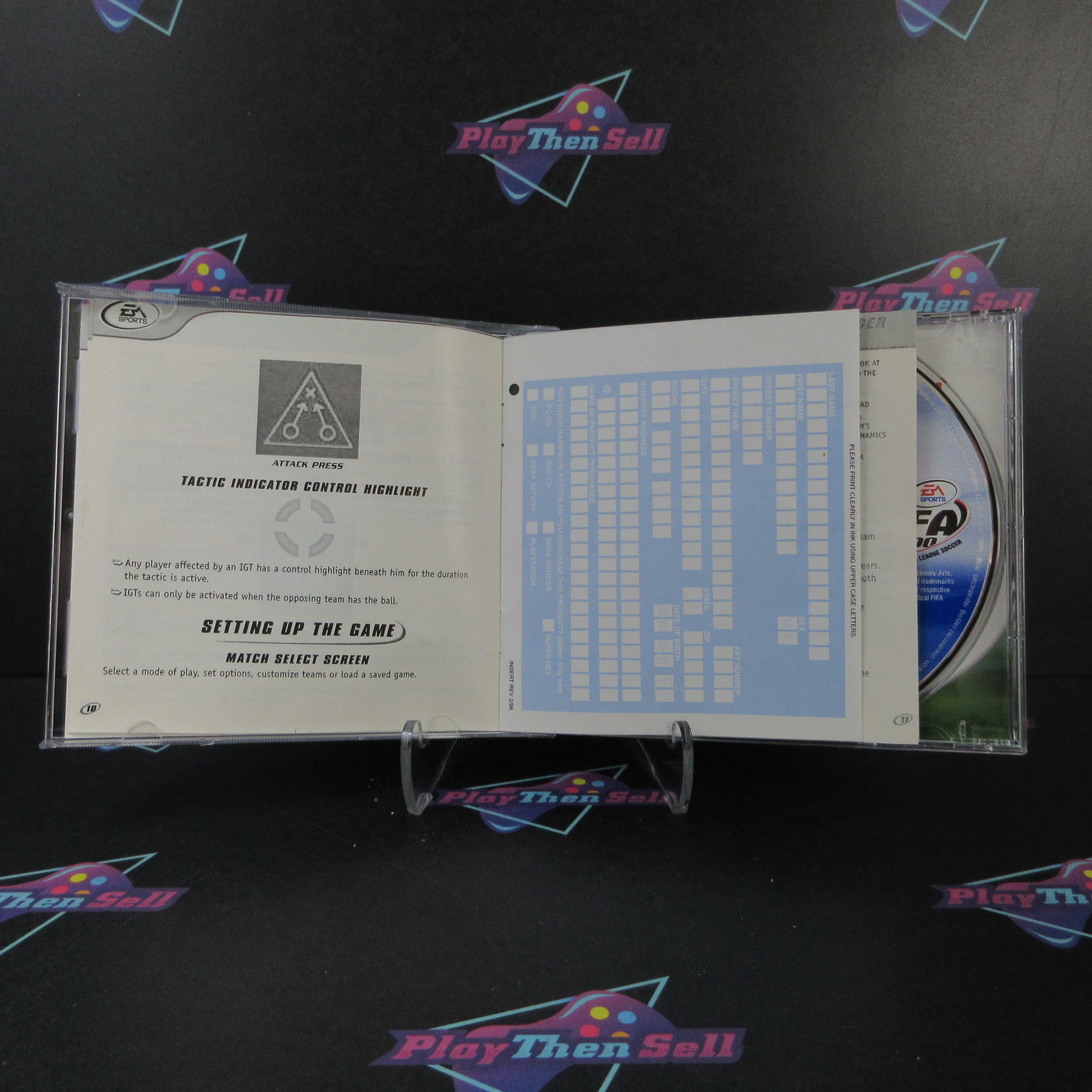 FIFA 2000 Major League Soccer + Reg Card PS1 PlayStation 1 MD Complete CIB - Very Good