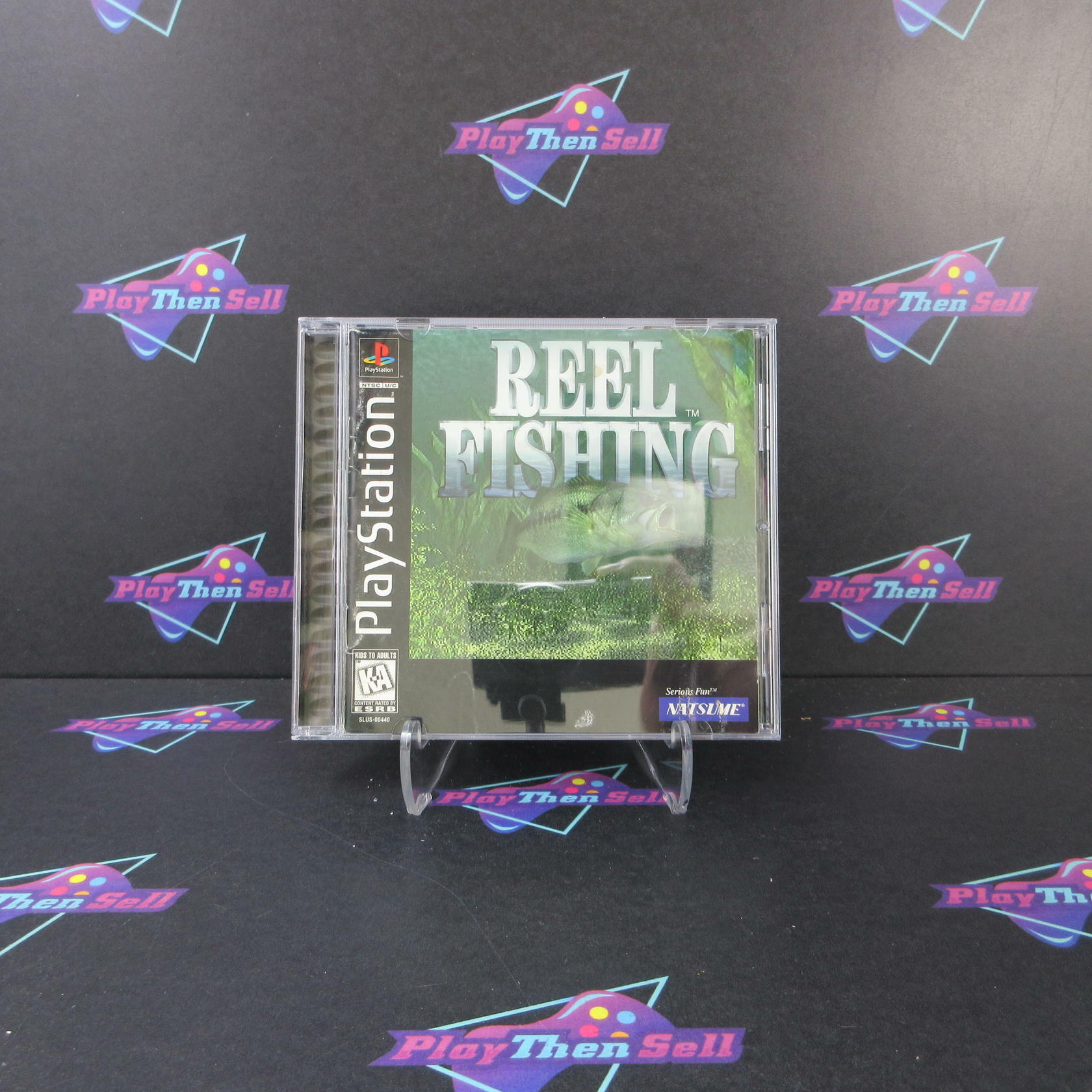 Reel Fishing PS1 PlayStation 1 MD Complete CIB - Very Good