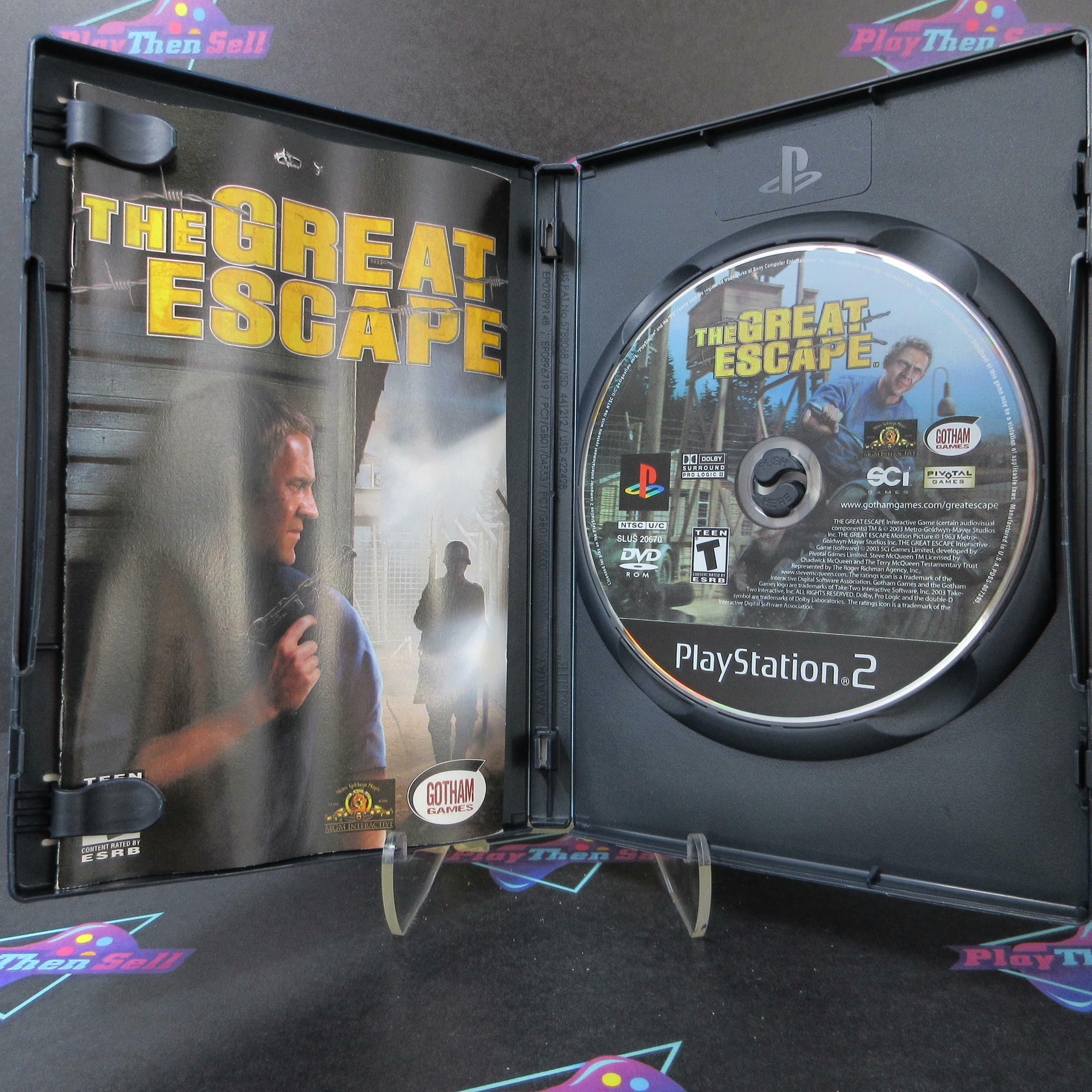 The Great Escape + Reg Card PS2 PlayStation 2 AD/MD Complete CIB - Very Good