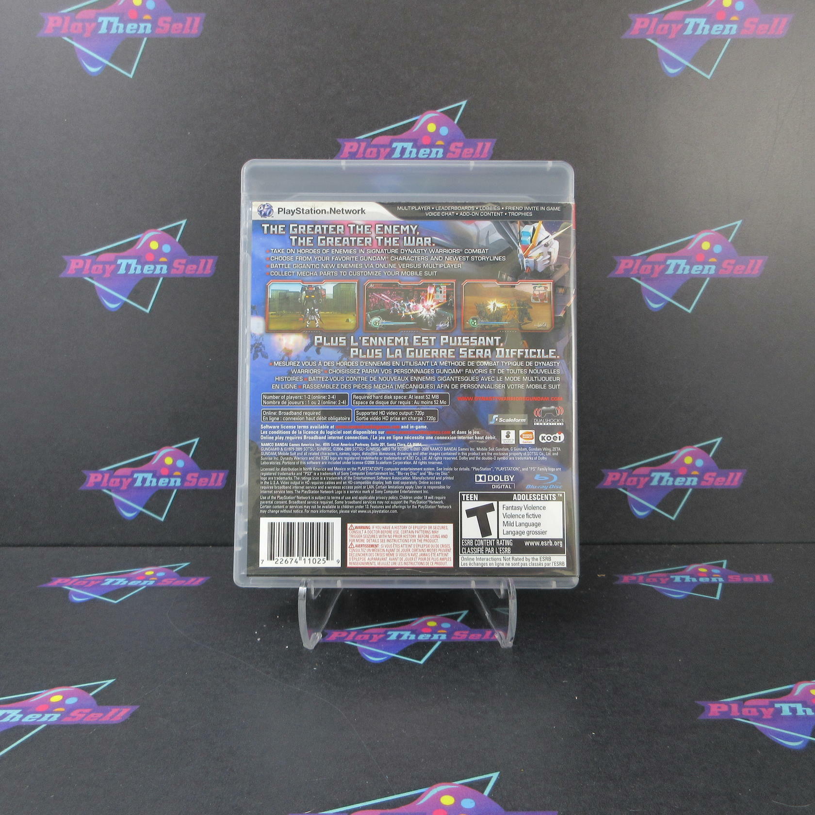 Dynasty Warriors Gundam 2 PS3 PlayStation 3 AD/MD Complete CIB - Very Good