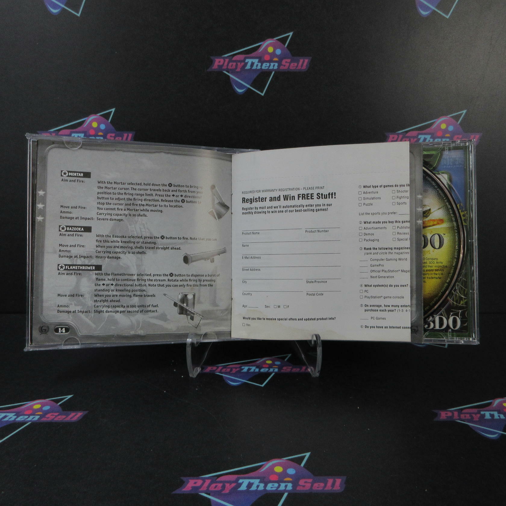 Army Men World War Final Front + Reg Card PS1 PlayStation 1 AD/MD Complete CIB - Very Good
