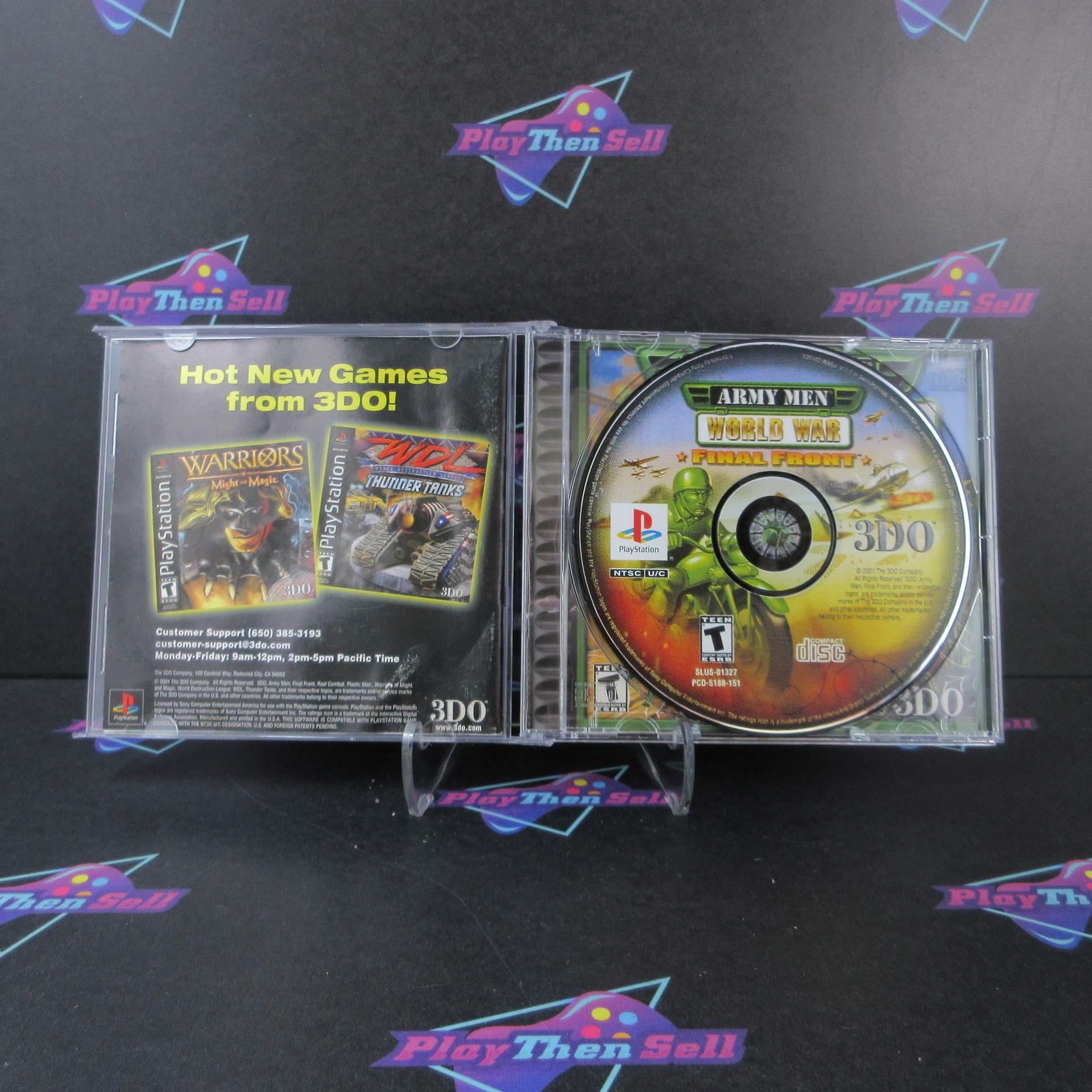 Army Men World War Final Front + Reg Card PS1 PlayStation 1 AD/MD Complete CIB - Very Good