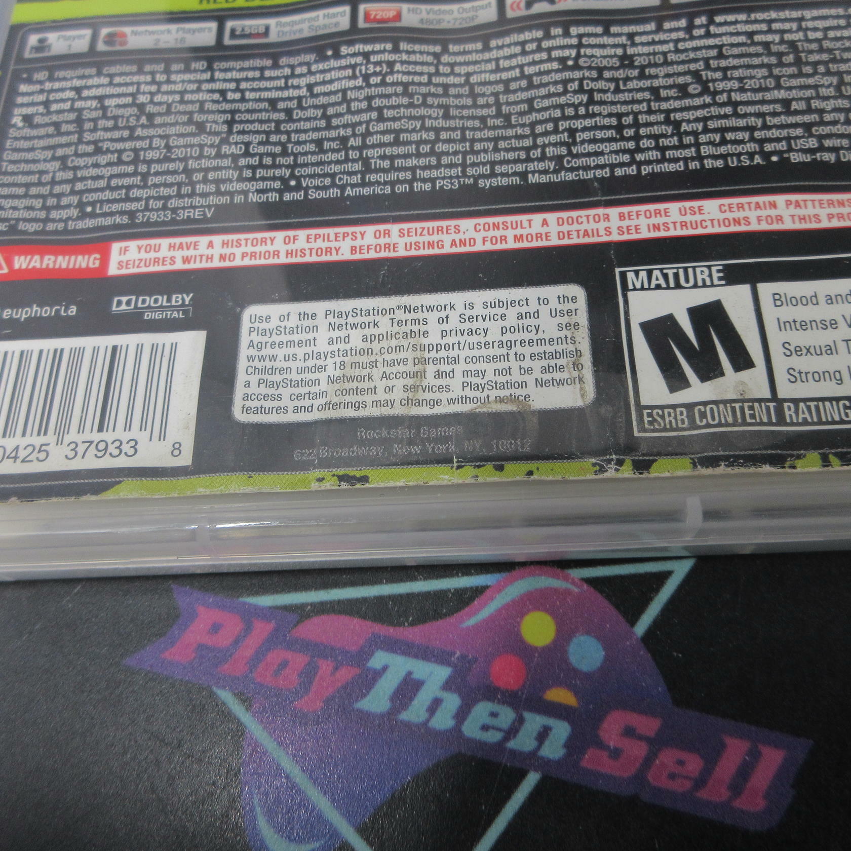 Red Dead Redemption Undead Nightmare PlayStation 3 AD/NM - Very Good