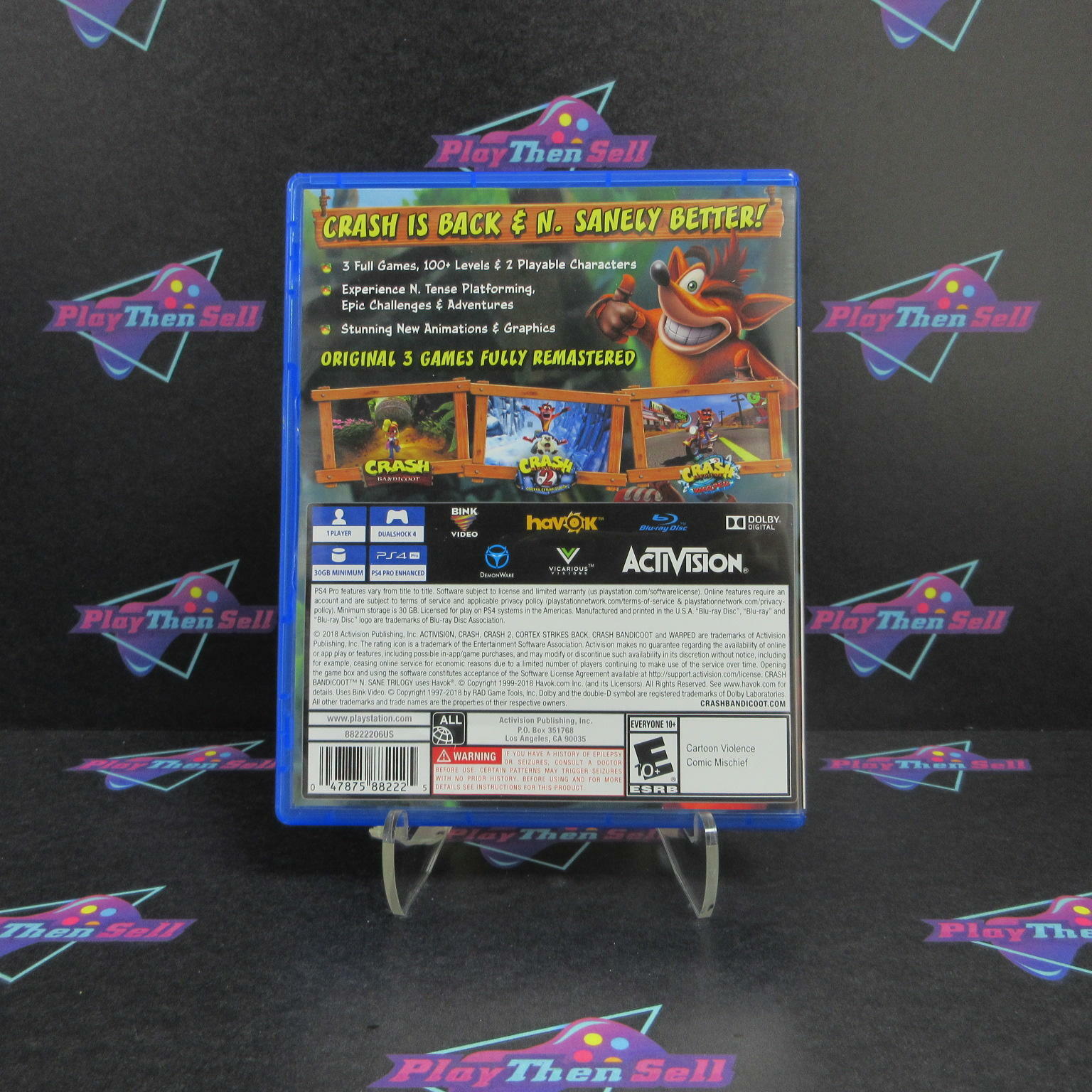 Crash Bandicoot N Sane Trilogy PS4 PlayStation 4 - Like New