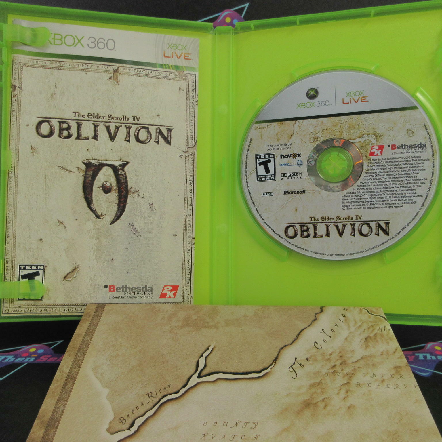 Elder Scrolls IV Oblivion Xbox 360 + Map - Like New