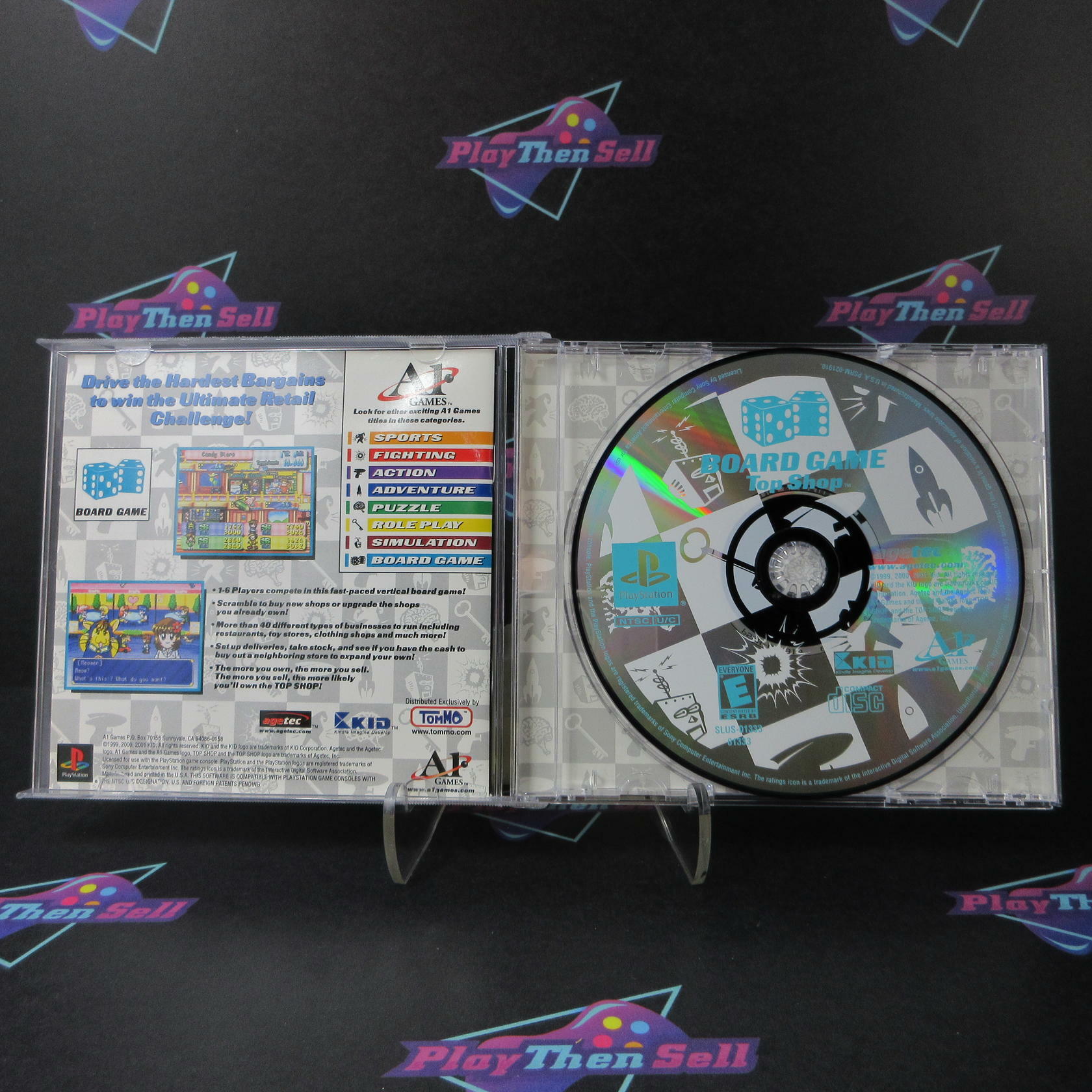 Board Game Top Shop PS1 PlayStation 1 + Reg Card - Like New