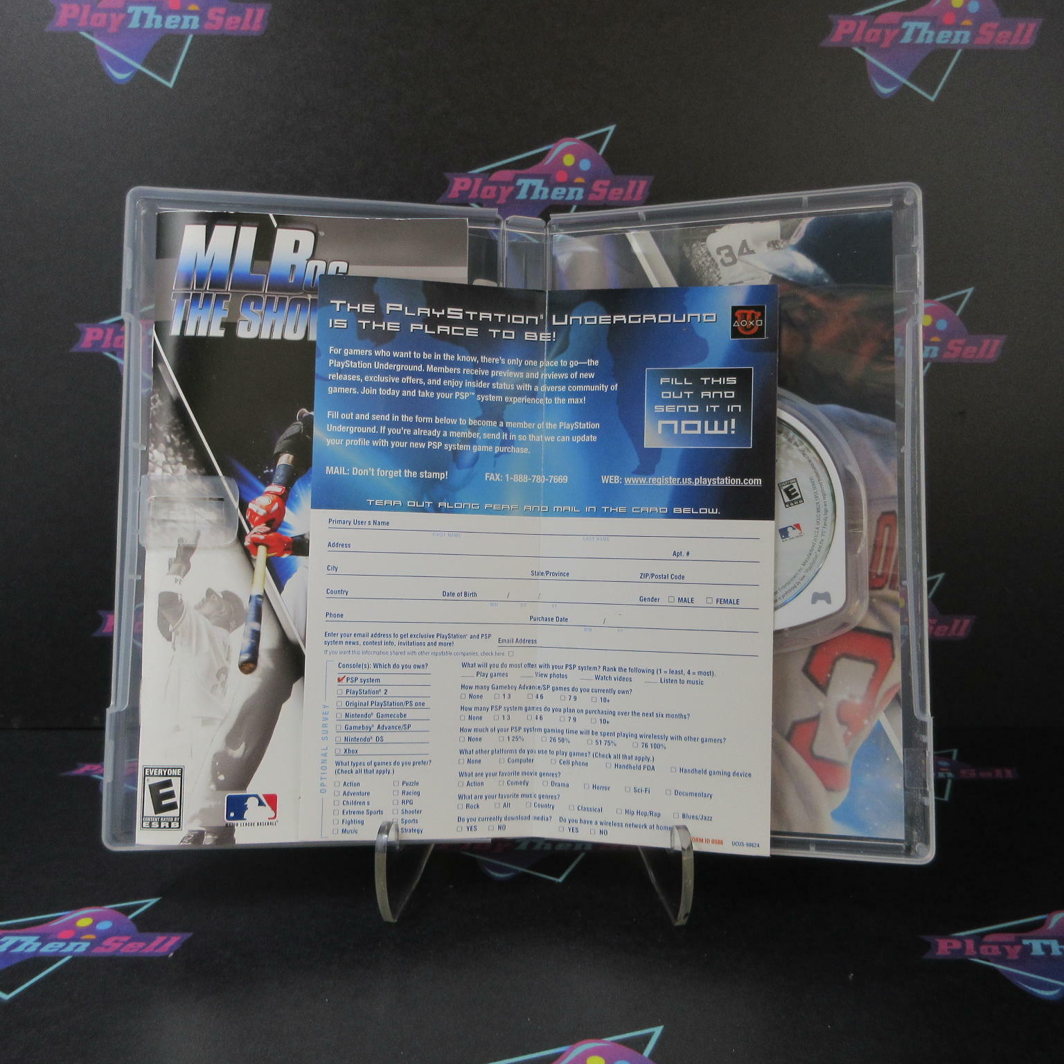 MLB 06 The Show Sony PSP + Reg Card - Like New