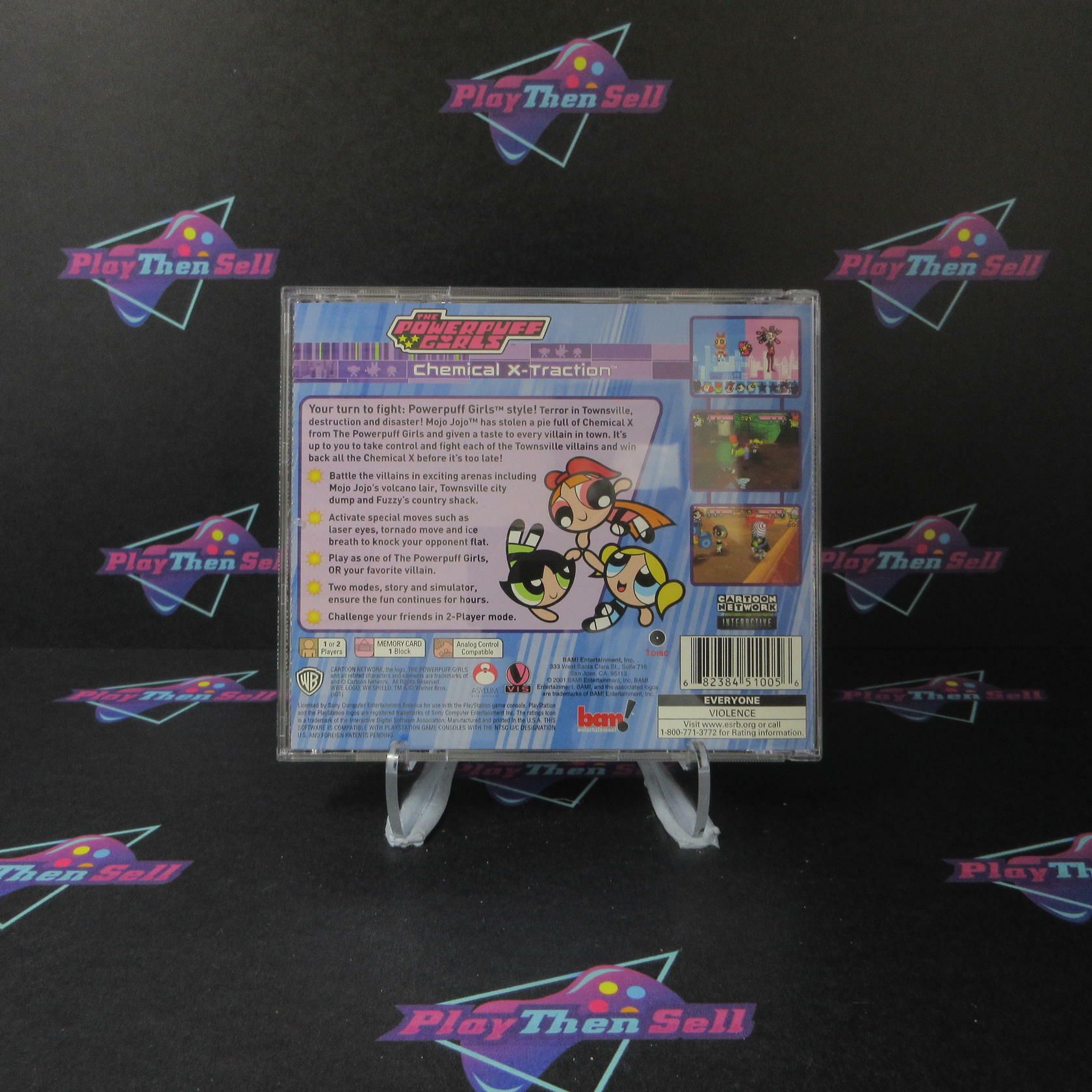 Powerpuff Girls Chemical X-Traction PS1 PlayStation 1 - Like New