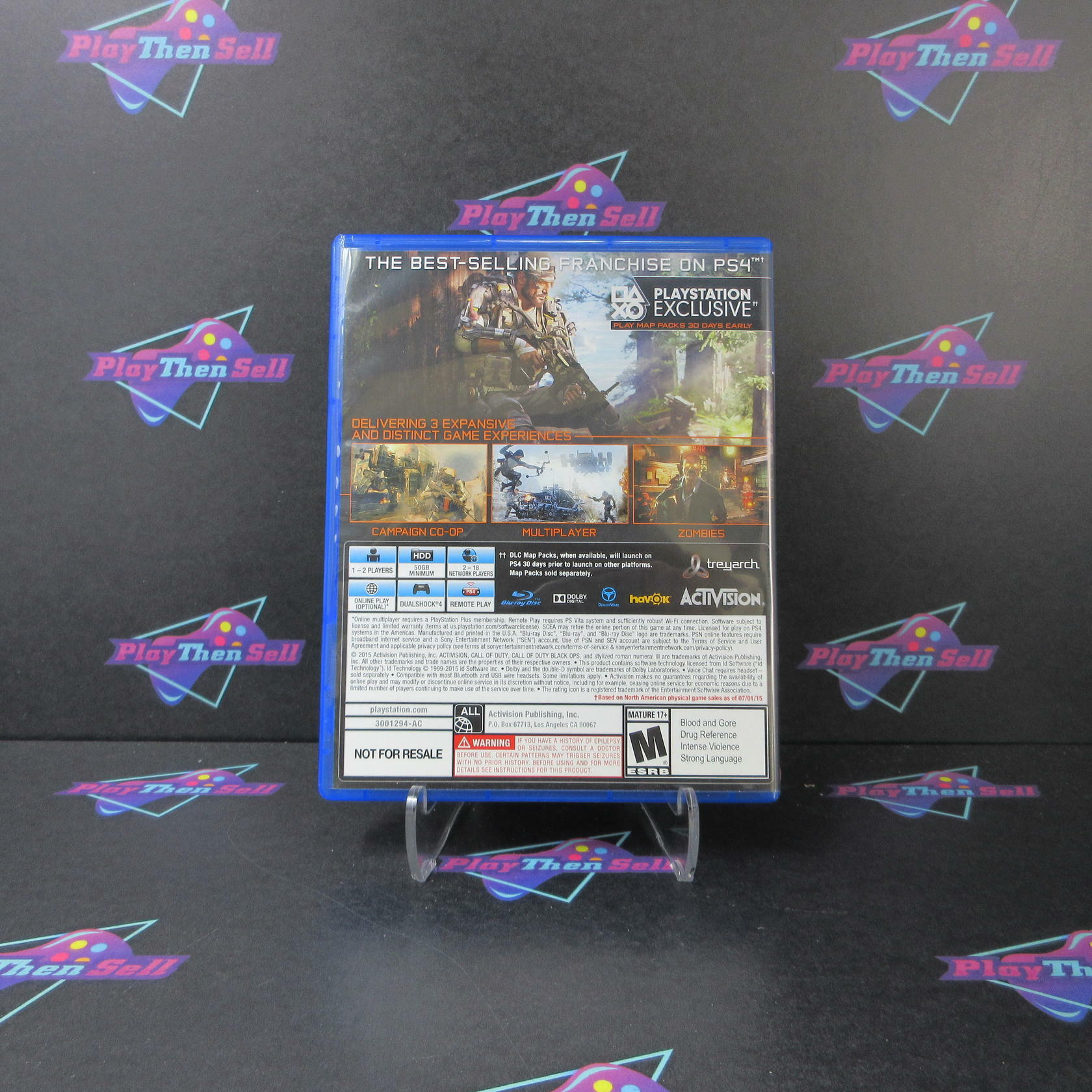 Call of Duty Black Ops 3 PS4 PlayStation 4 DD Complete CIB - Very Good