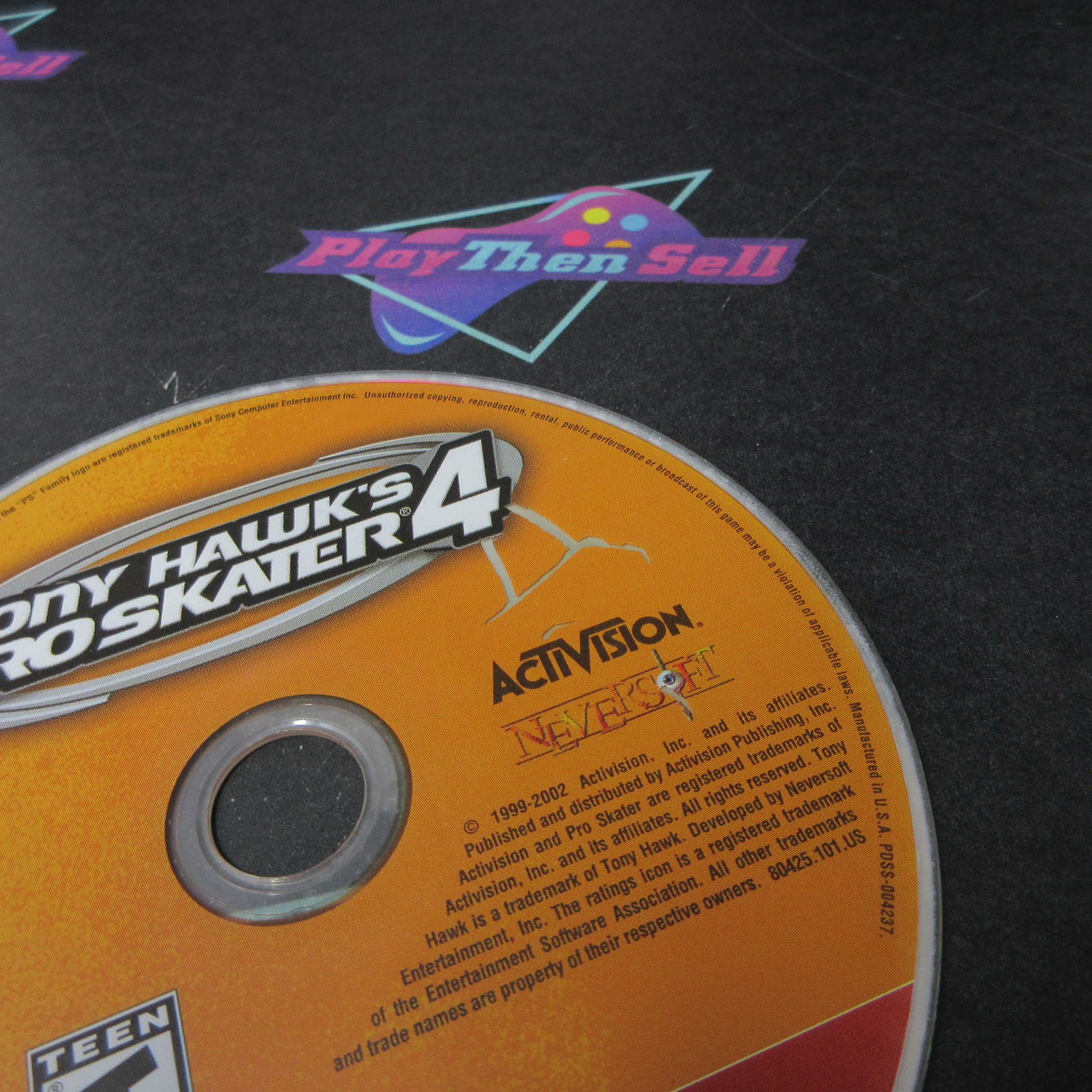 Tony Hawk's Pro Skater 4 GH PS2 PlayStation 2 AD/DD/NM - Very Good