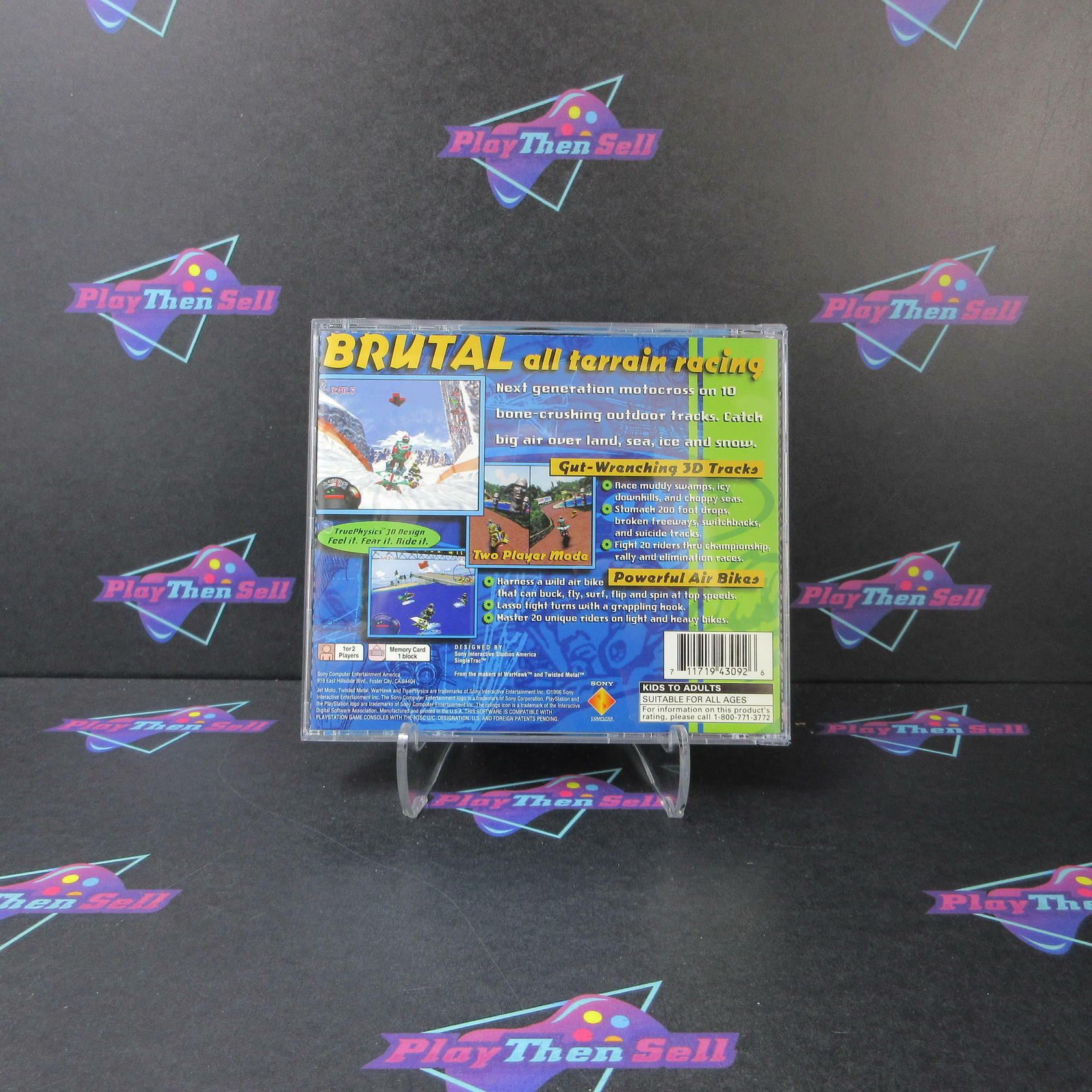 Jet Moto PS1 PlayStation 1 MD Complete CIB - Very Good