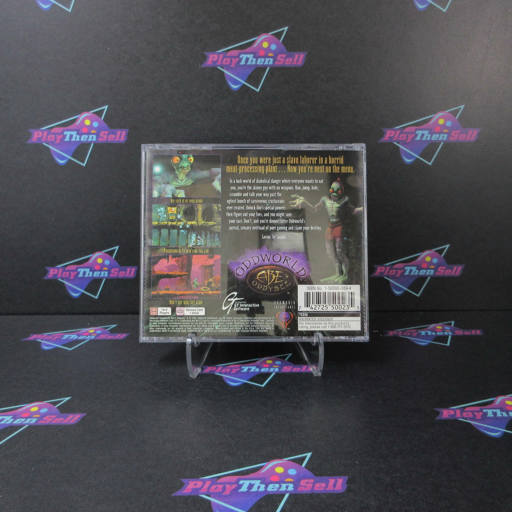 Oddworld Abe's Oddysee + Reg Card PS1 PlayStation 1 MD Complete CIB - Very Good