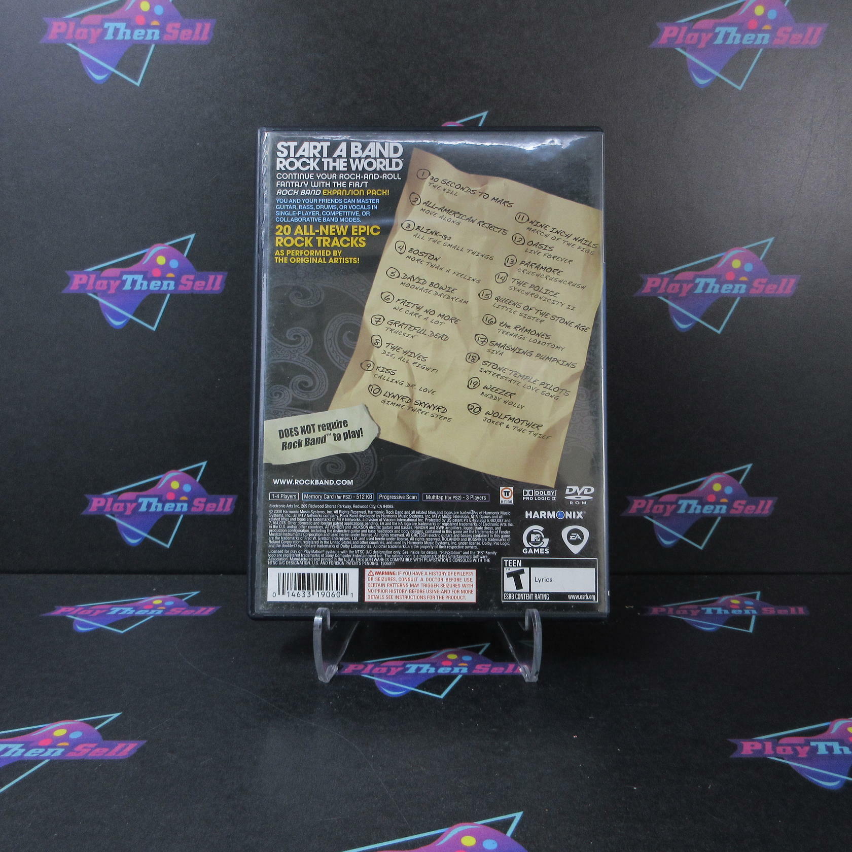 Rock Band Track Pack Vol. 1 PS2 PlayStation 2 MD Complete CIB - Very Good