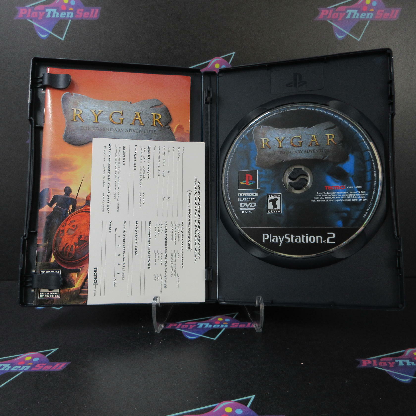 Rygar The Legendary Adventure PS2 PlayStation 2 + Reg Card/Lenticular Cover - Like New
