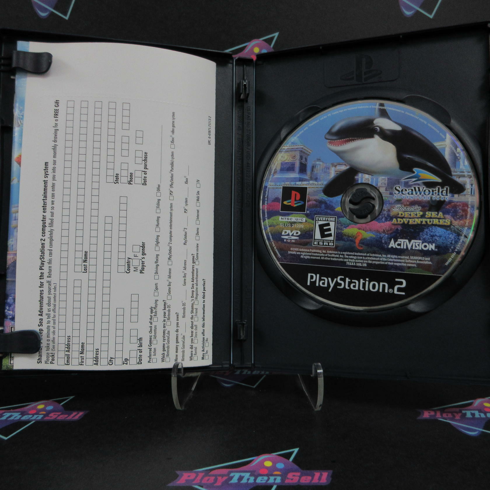 Sea World Shamu's Deep Sea Adventure PS2 PlayStation 2 + Reg Card - Like New