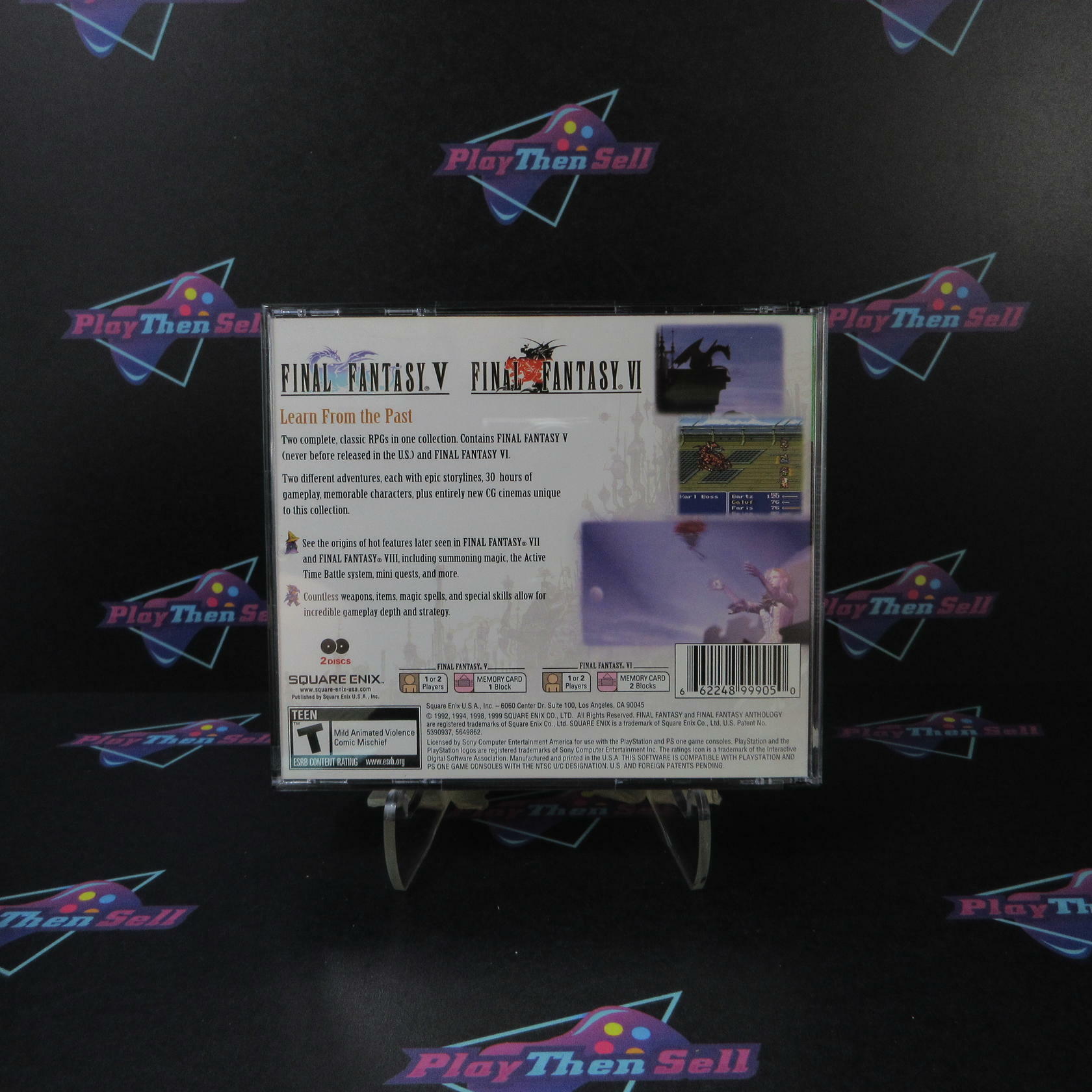 Final Fantasy Anthology Greatest Hits PS1 PlayStation 1 + Reg Card - Like New