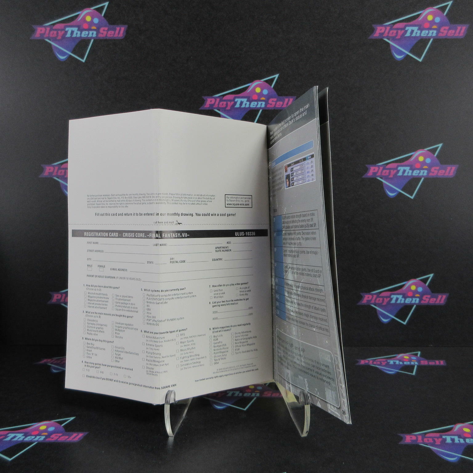 Crisis Core Final Fantasy VII Sony PSP + Reg Card - Like New