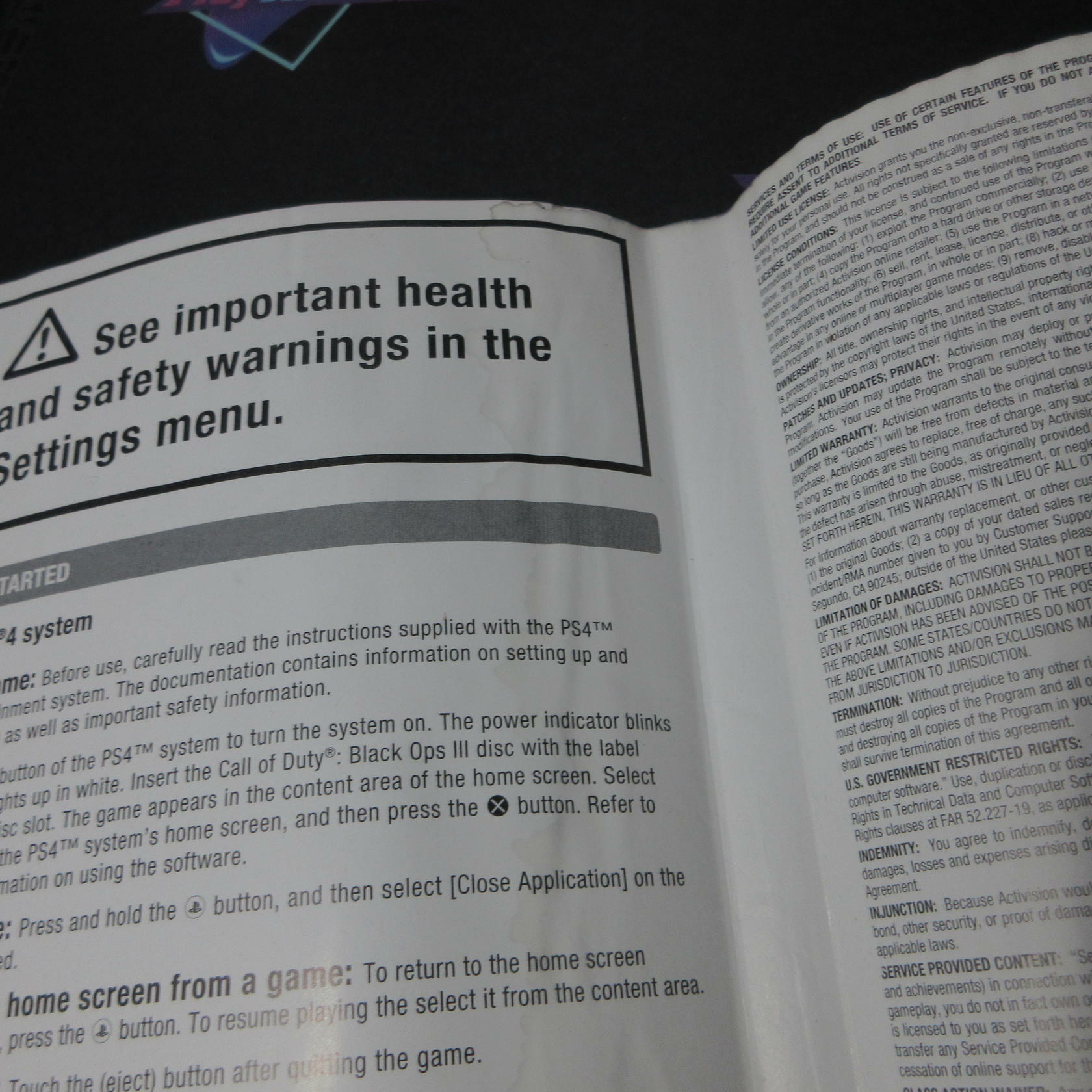 Call of Duty Black Ops 3 PS4 PlayStation 4 AD Complete CIB - Very Good