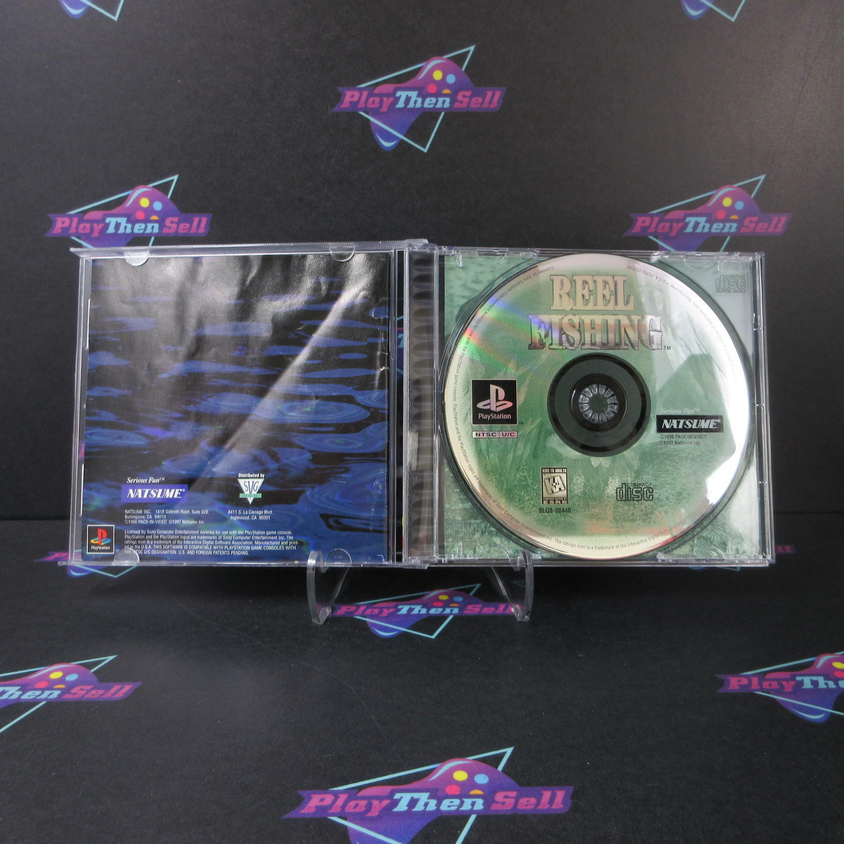 Reel Fishing + Reg Card PS1 PlayStation 1 MD Complete CIB - Very Good