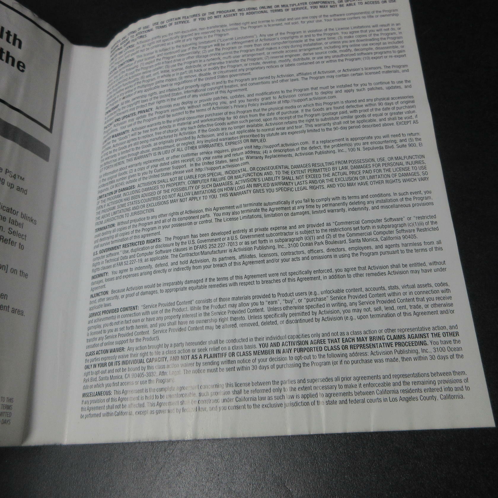 Call of Duty Black Ops 3 PS4 PlayStation 4 AD Complete CIB - Very Good