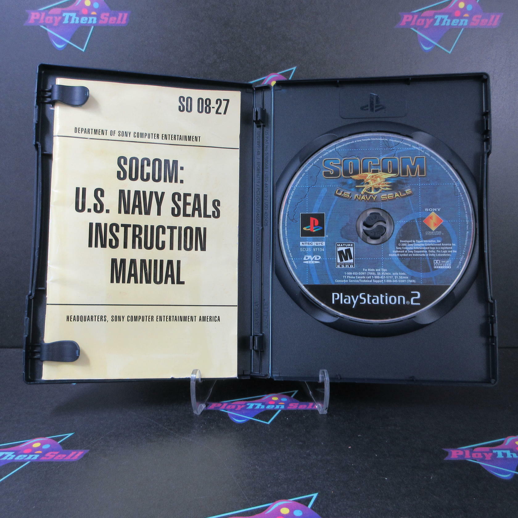 SOCOM US Navy Seals GH BL Disc PlayStation 2 AD/MD Complete CIB - Very Good