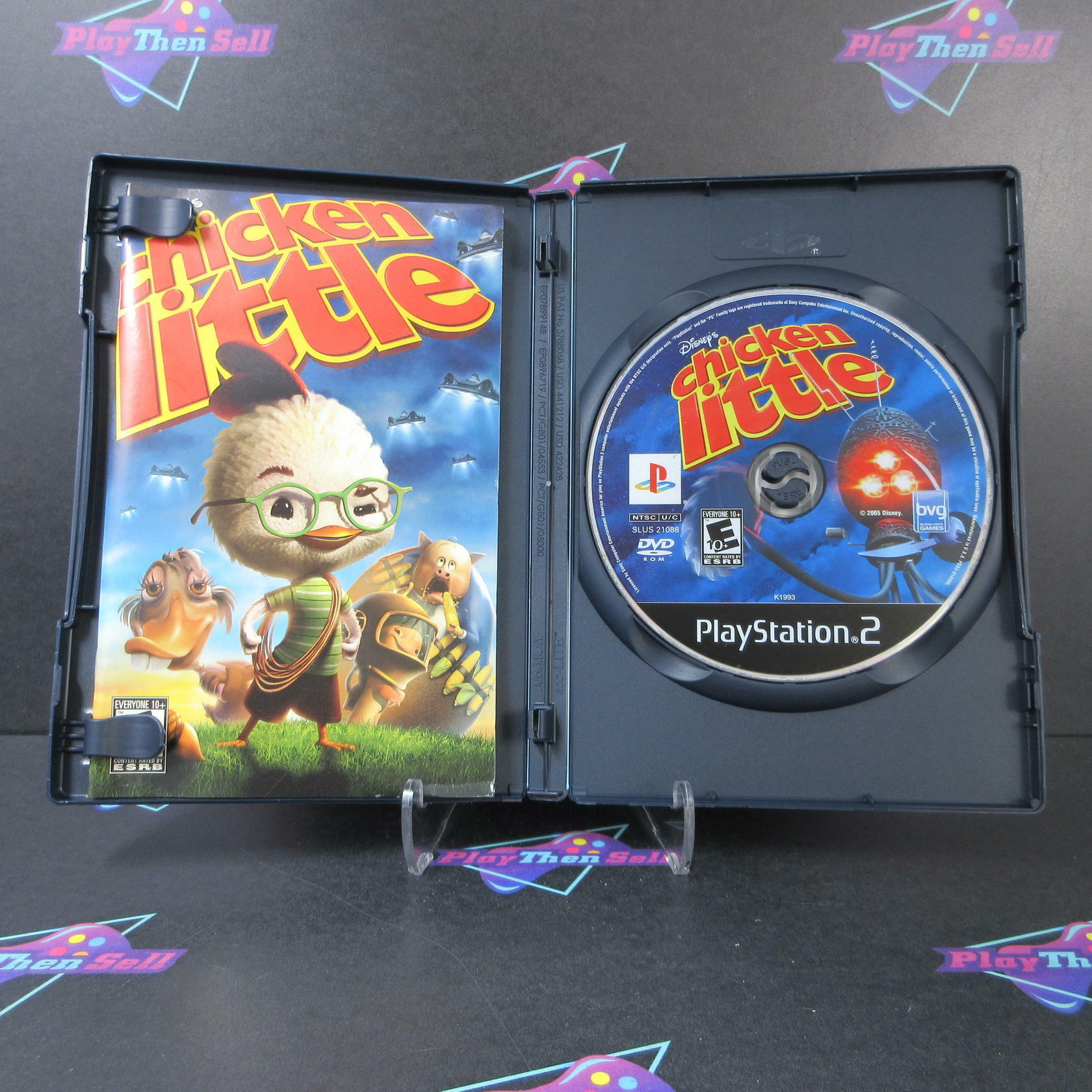 Disney's Chicken Little + Reg Card PS2 PlayStation 2 AD/MD Complete CIB - Very Good