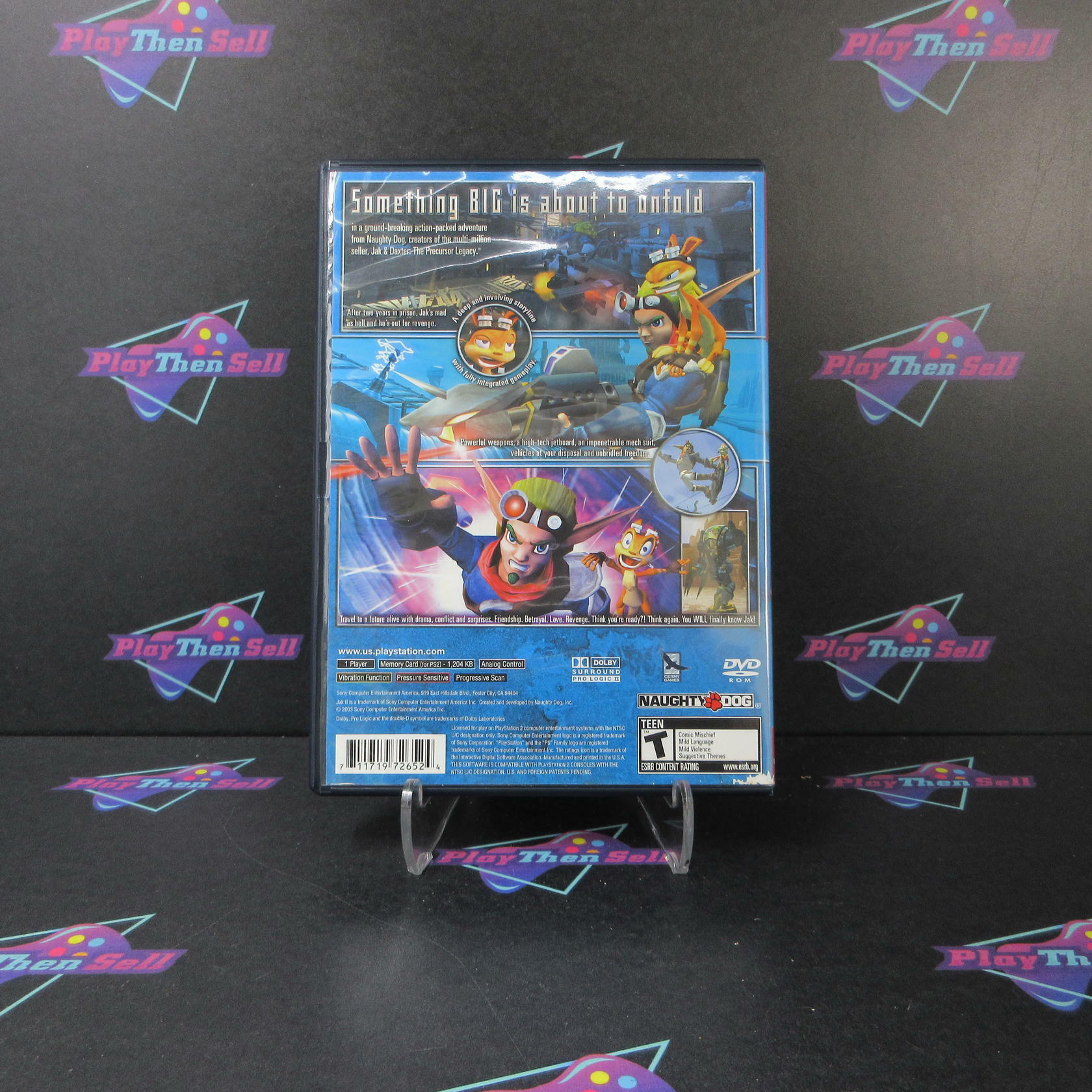 Jak II PS2 GH BL Disc PS2 PlayStation 2 AD/NM - Very Good