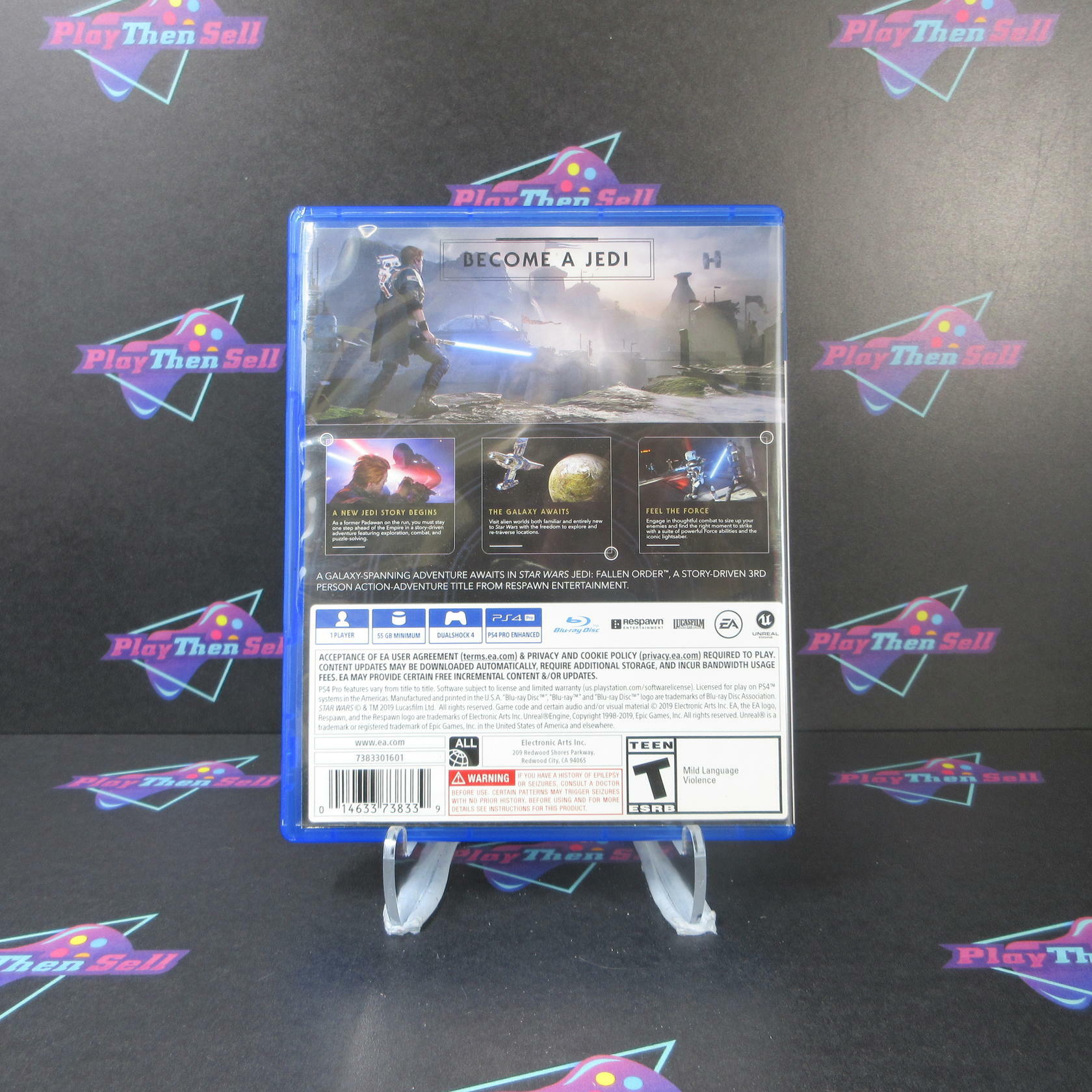 Star Wars Jedi Fallen Order PS4 PlayStation 4 AD Complete CIB - Very Good