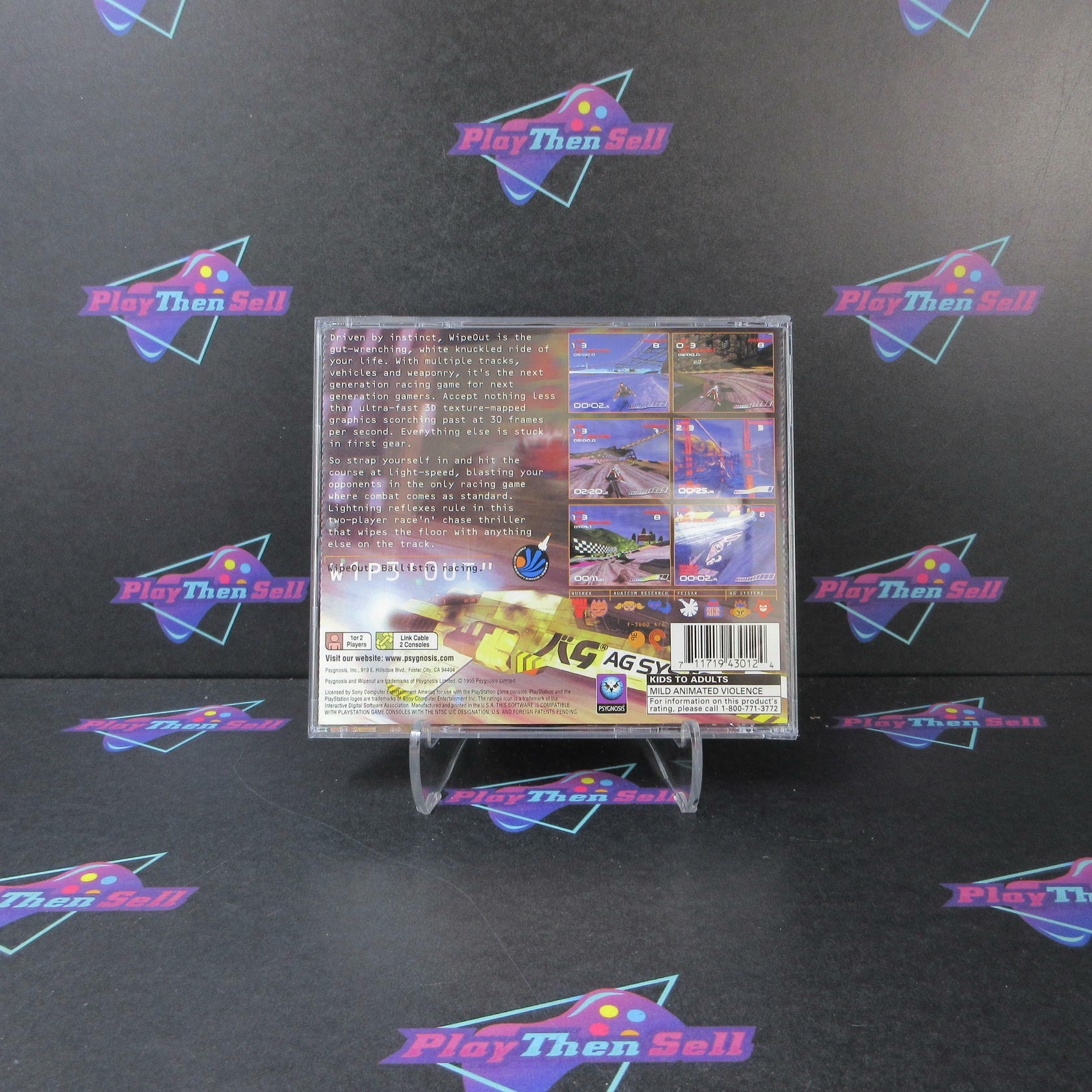 WipeOut PS1 PlayStation 1 + Reg Card - Like New