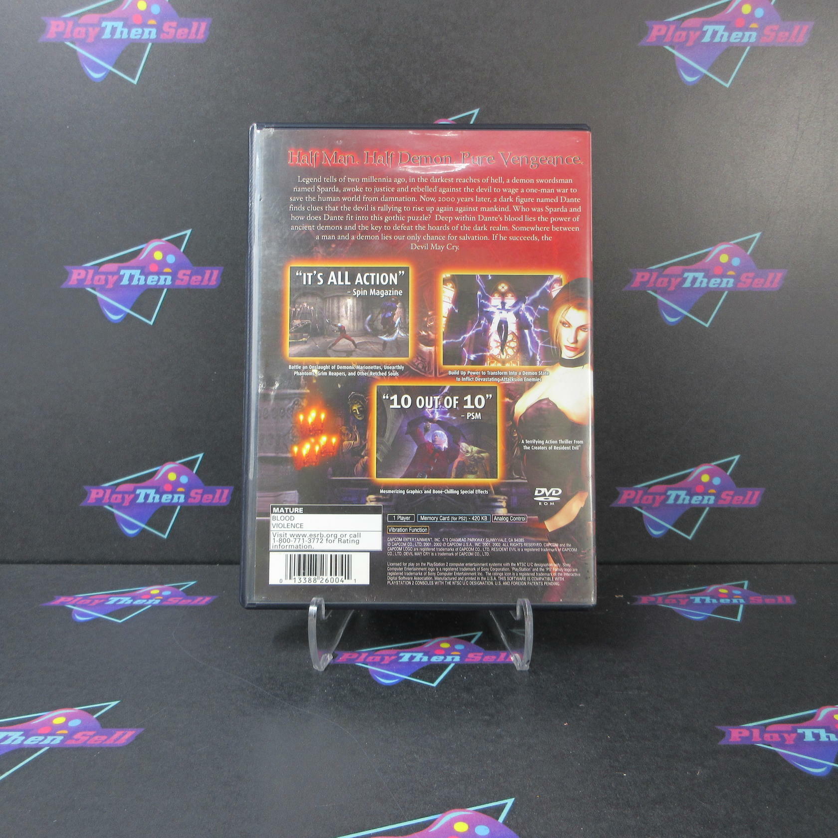 Devil May Cry GH BL Disc PS2 PlayStation 2 AD/NM - Very Good